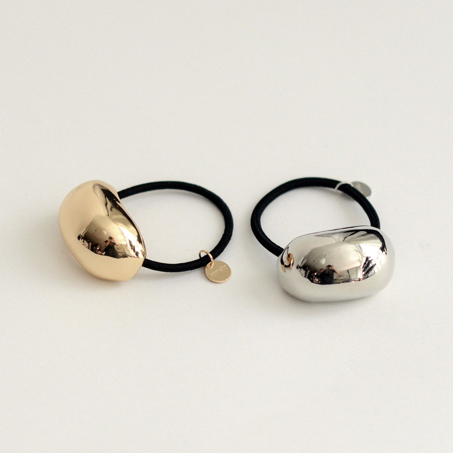 Bold Crescent Metal Cuff Hair Tie | Silver