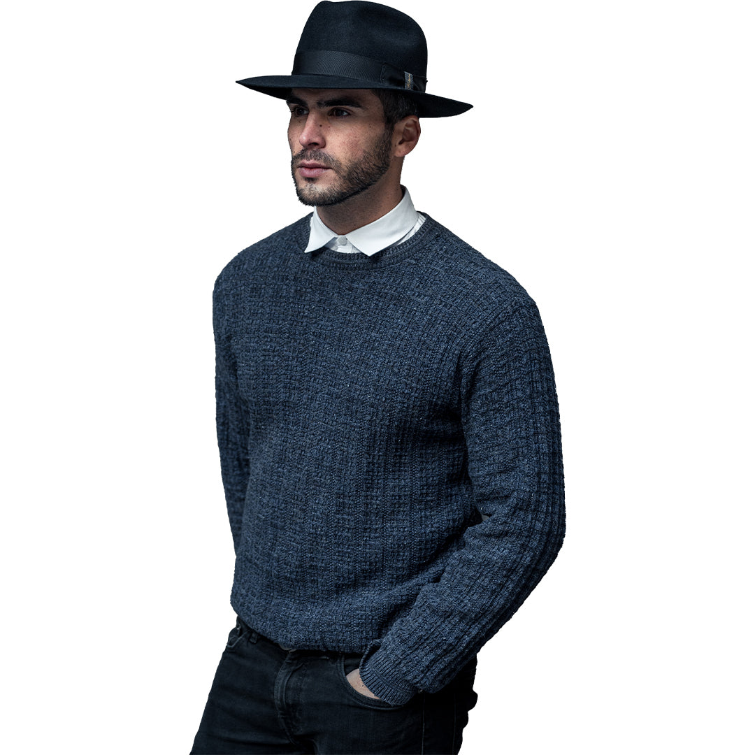 Tuscana Black Style V  3" Brim - Premium Hats from Bellissimo Hats - Just $350! Shop now at Concordia Style Boutique