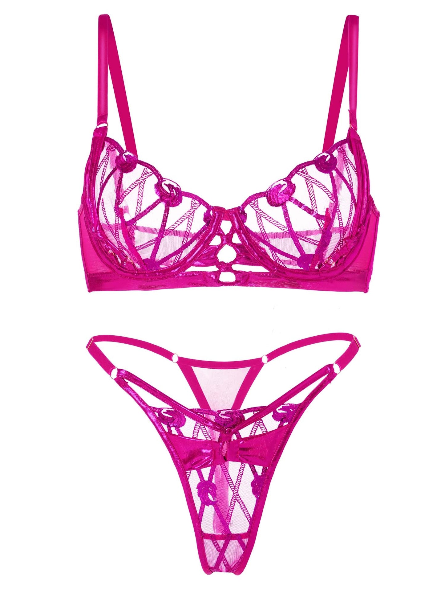 Opulent Magenta Fantasy Lingerie Set - Concordia Style Boutique
