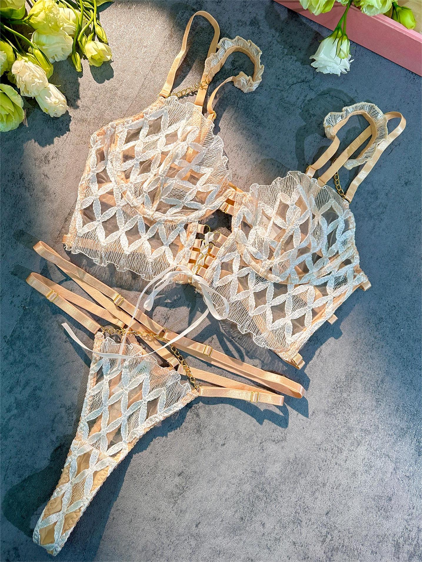 Delicate White Embroidery Lingerie Set - Concordia Style Boutique