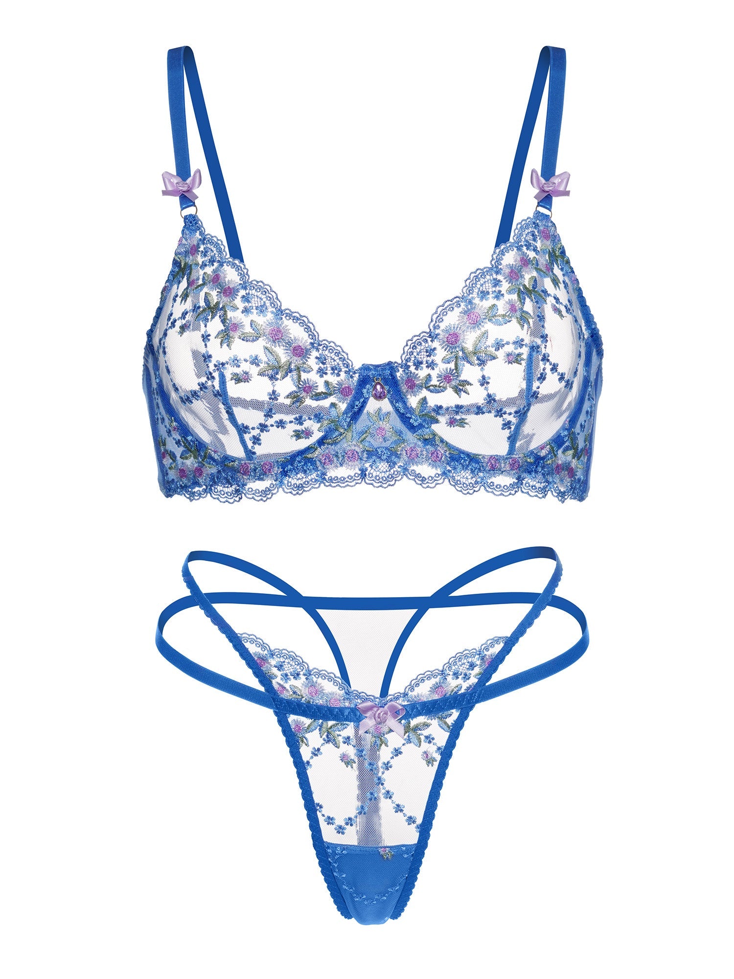 Nautical Nights Blossom Lingerie Set - Concordia Style Boutique