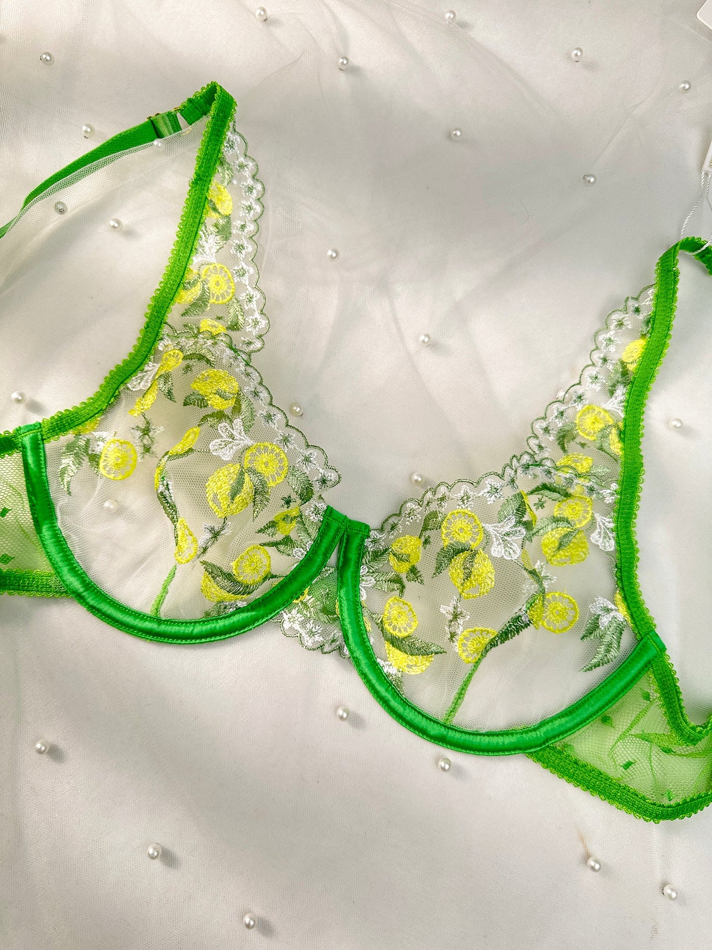 Fresh Lemon Embroidery Lingerie Set - Concordia Style Boutique