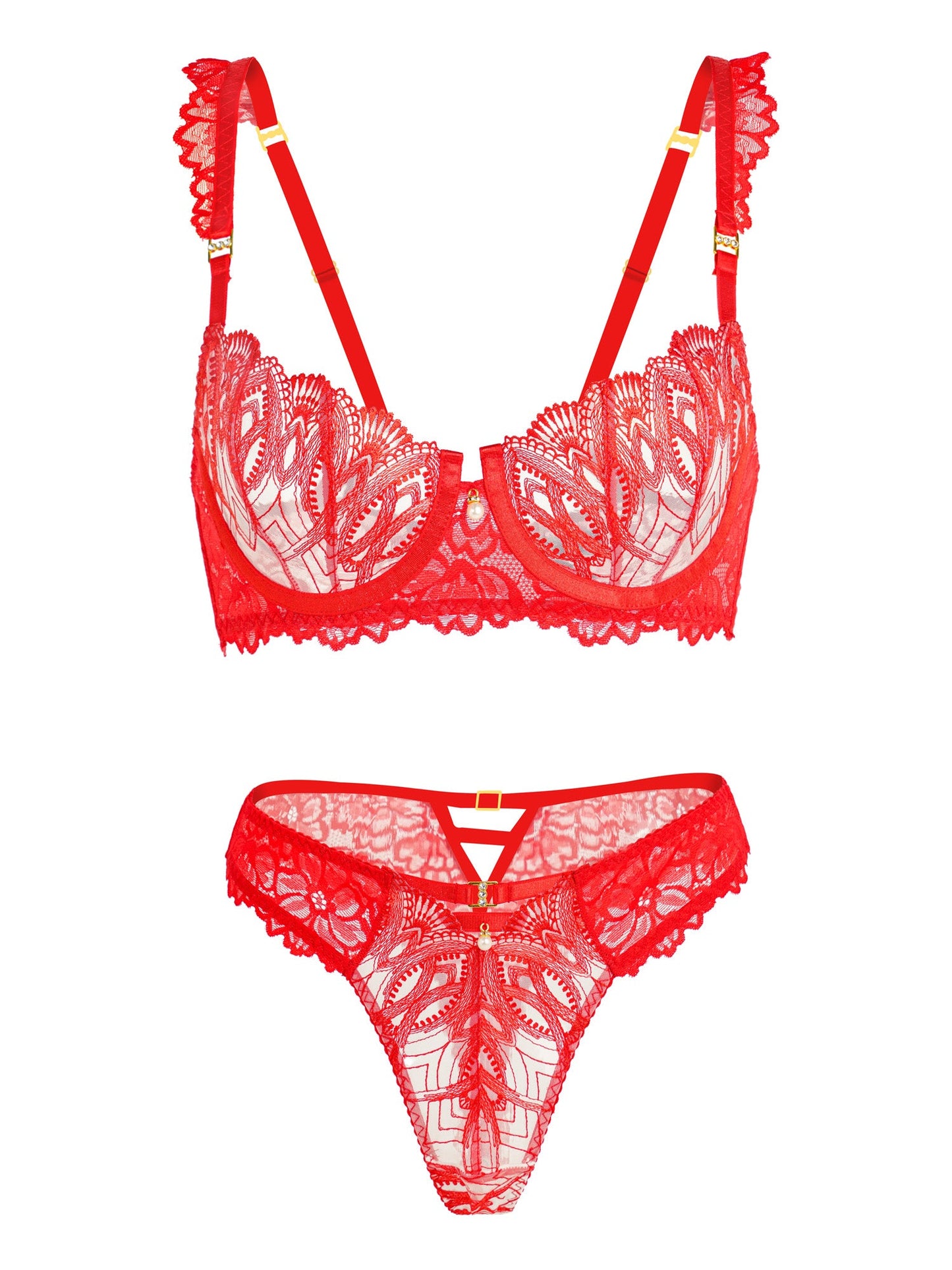Red Top Temptation Lingerie Set - Concordia Style Boutique