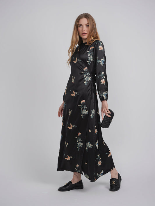 Floral Printed Wrap Dress - Concordia Style Boutique