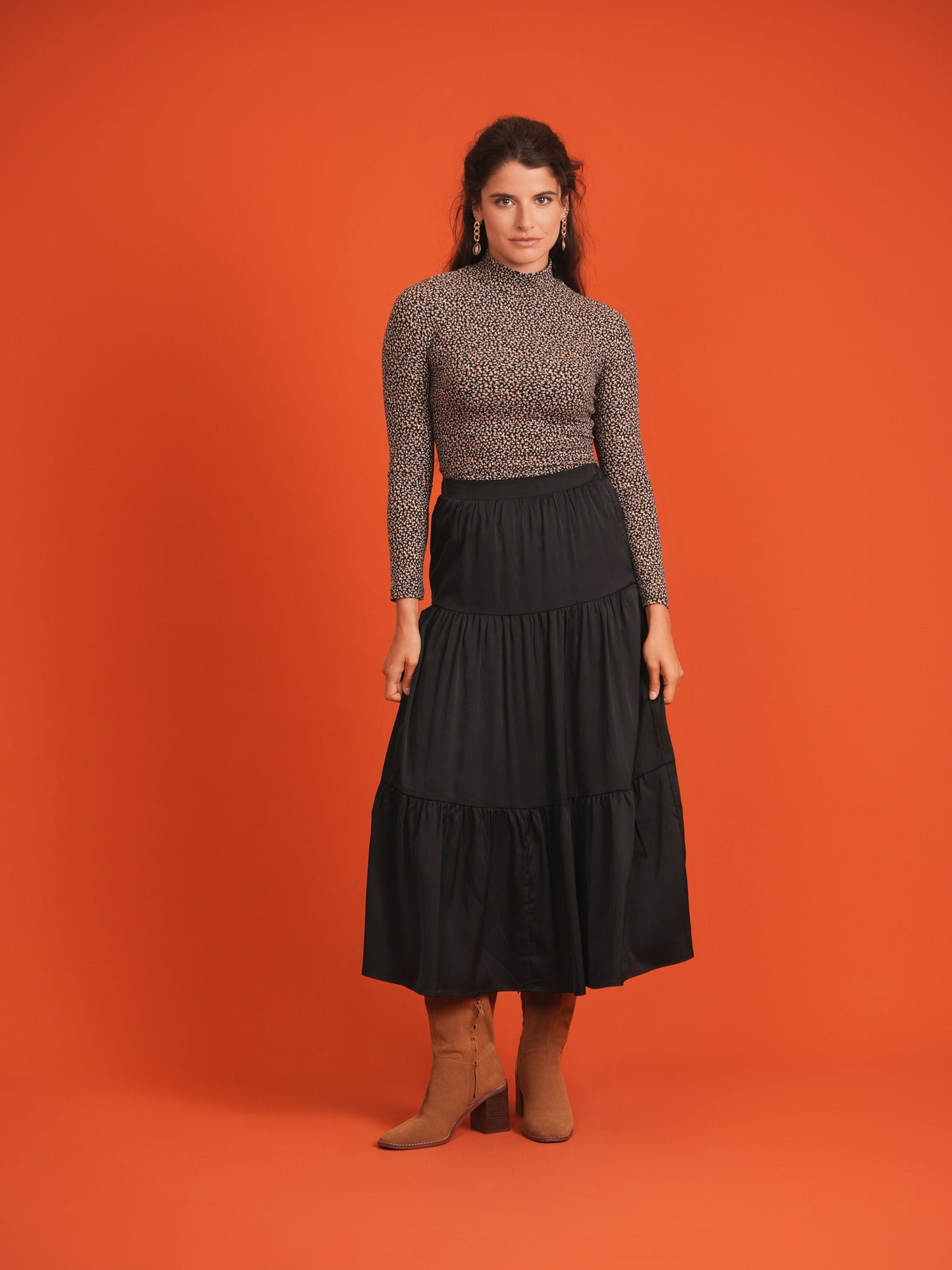 Floral Mock Neck Top - Concordia Style Boutique