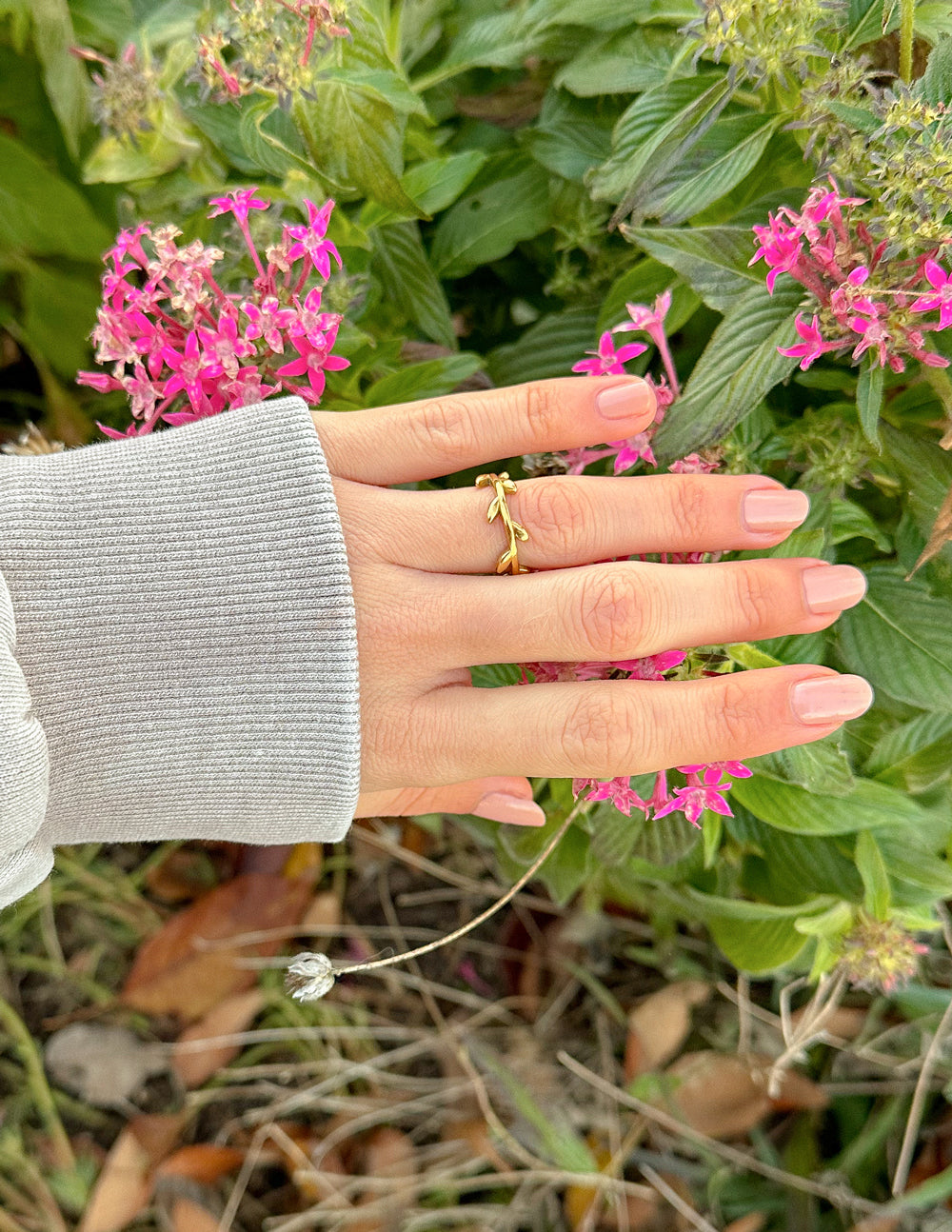 Dainty Olive Branch Ring - Concordia Style Boutique