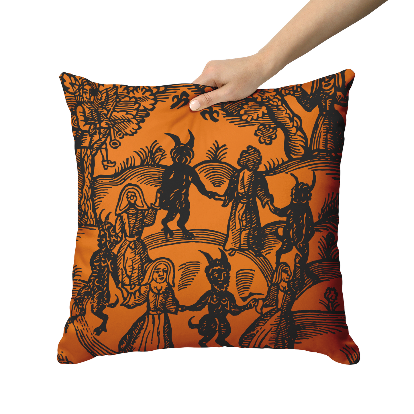 "Dance with the Devil" Throw Pillow