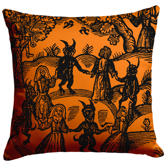"Dance with the Devil" Throw Pillow