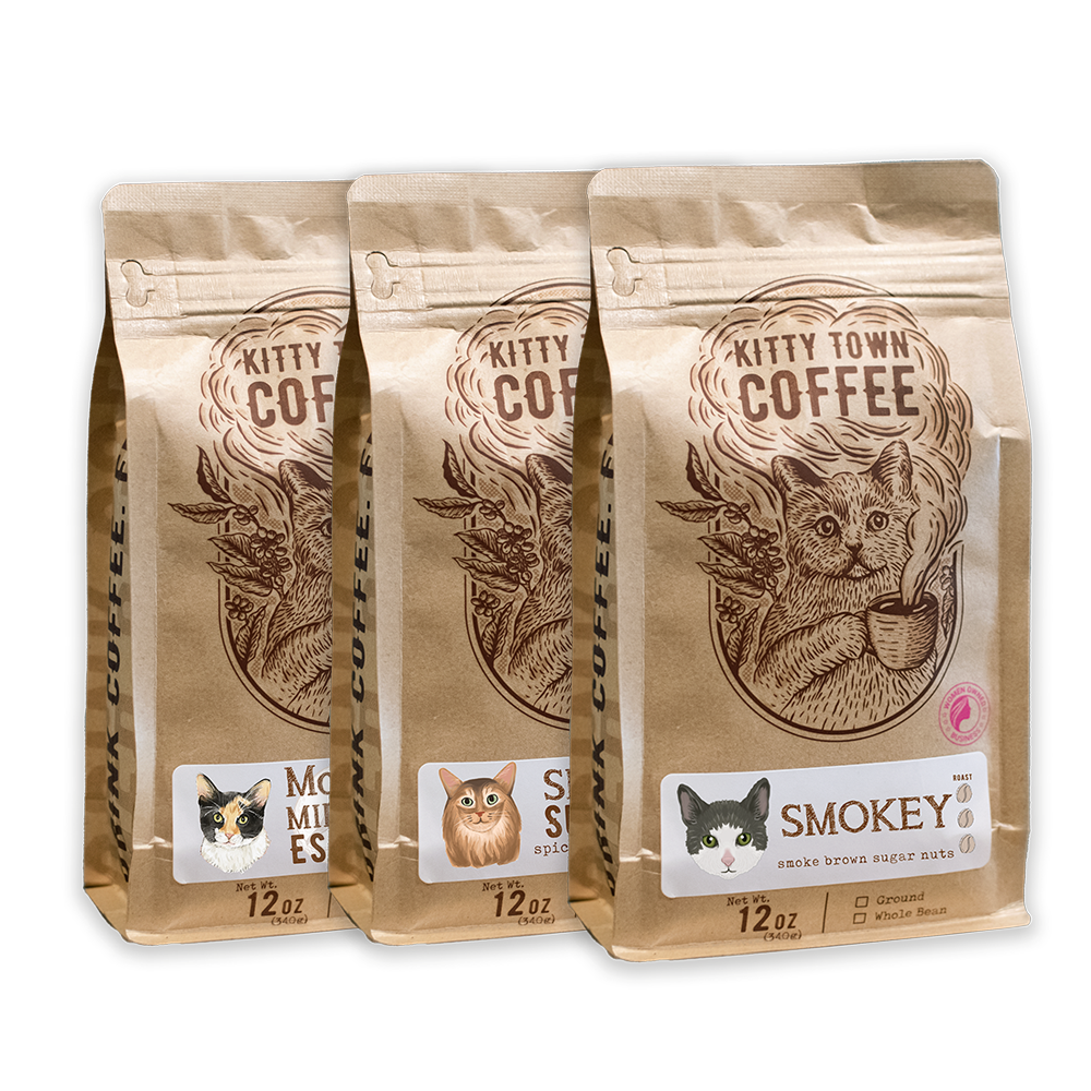 Dark Roast Sampler - Smokey, Simba's Sumatra, & Mooney's Midnight Espresso - Concordia Style Boutique
