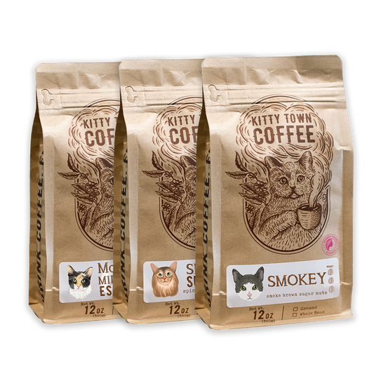 Dark Roast Sampler - Smokey, Simba's Sumatra, & Mooney's Midnight Espresso - Concordia Style Boutique