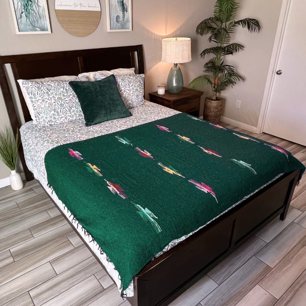 Dark Green Baja Thunderbird Blanket - Concordia Style Boutique