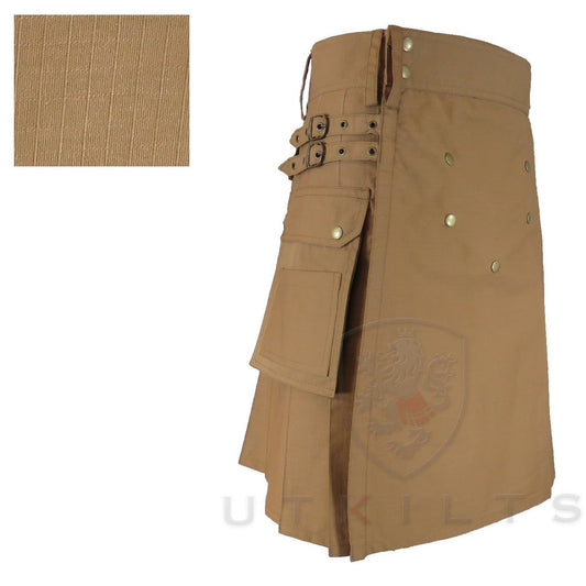 Utility Kilt – GlenTorin, Dark Khaki Ripstop