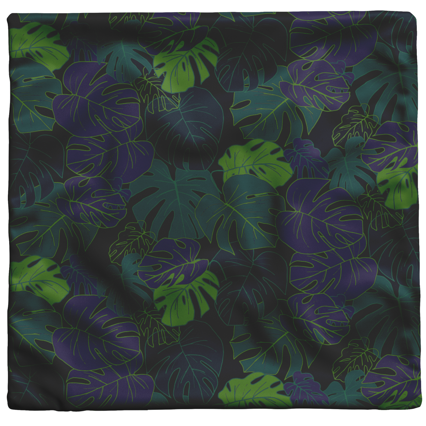 "Dark Monstera" Throw Pillow