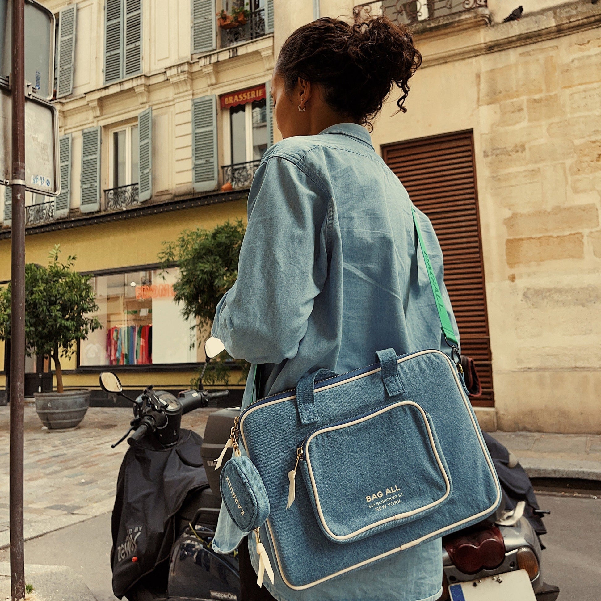 Laptop Case 13", Handle & Charger Pocket, Denim - Premium 5620 - Luggage & Bags > Luggage Accessories > Packing Organizers from Bag-all - Just $53! Shop now at Concordia Style Boutique