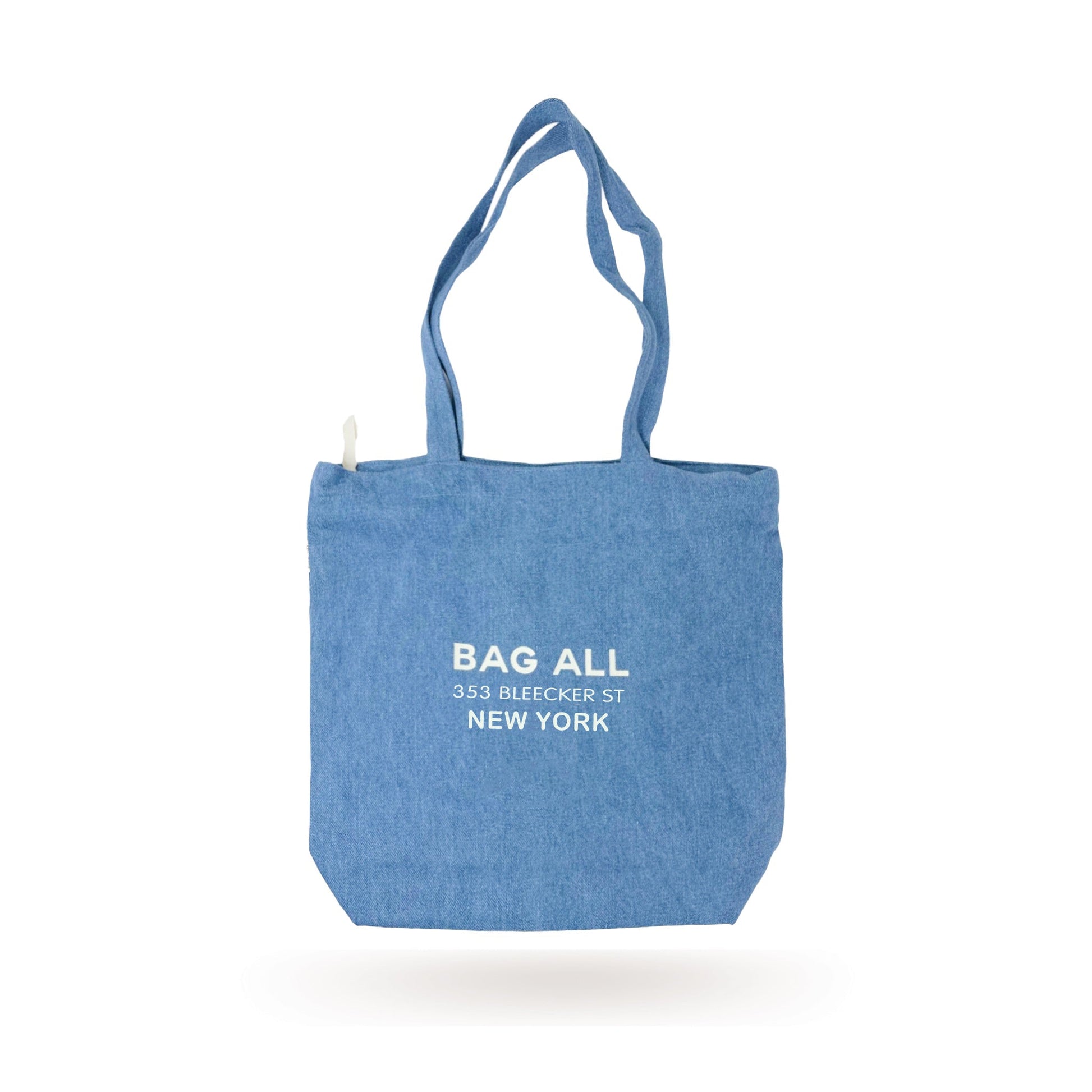 New York City Tote with Zipper and Inside Pocket, Denim - Concordia Style Boutique