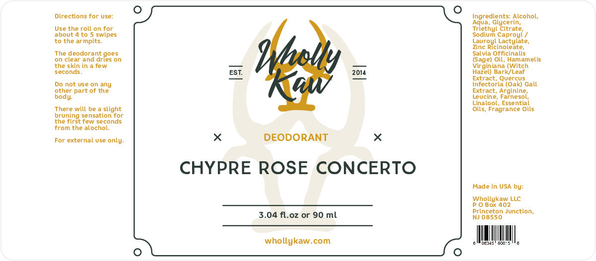 Chypre Rose Concerto Deodorant - Concordia Style Boutique