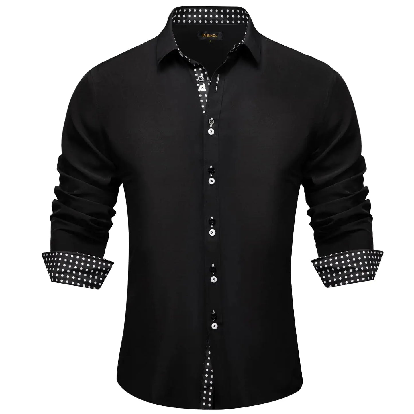 DiBanGu Men's Dress Shirt Long Sleeve Casual Button Down Shirts Regular Fit Inner Contrast Shirt - Concordia Style Boutique