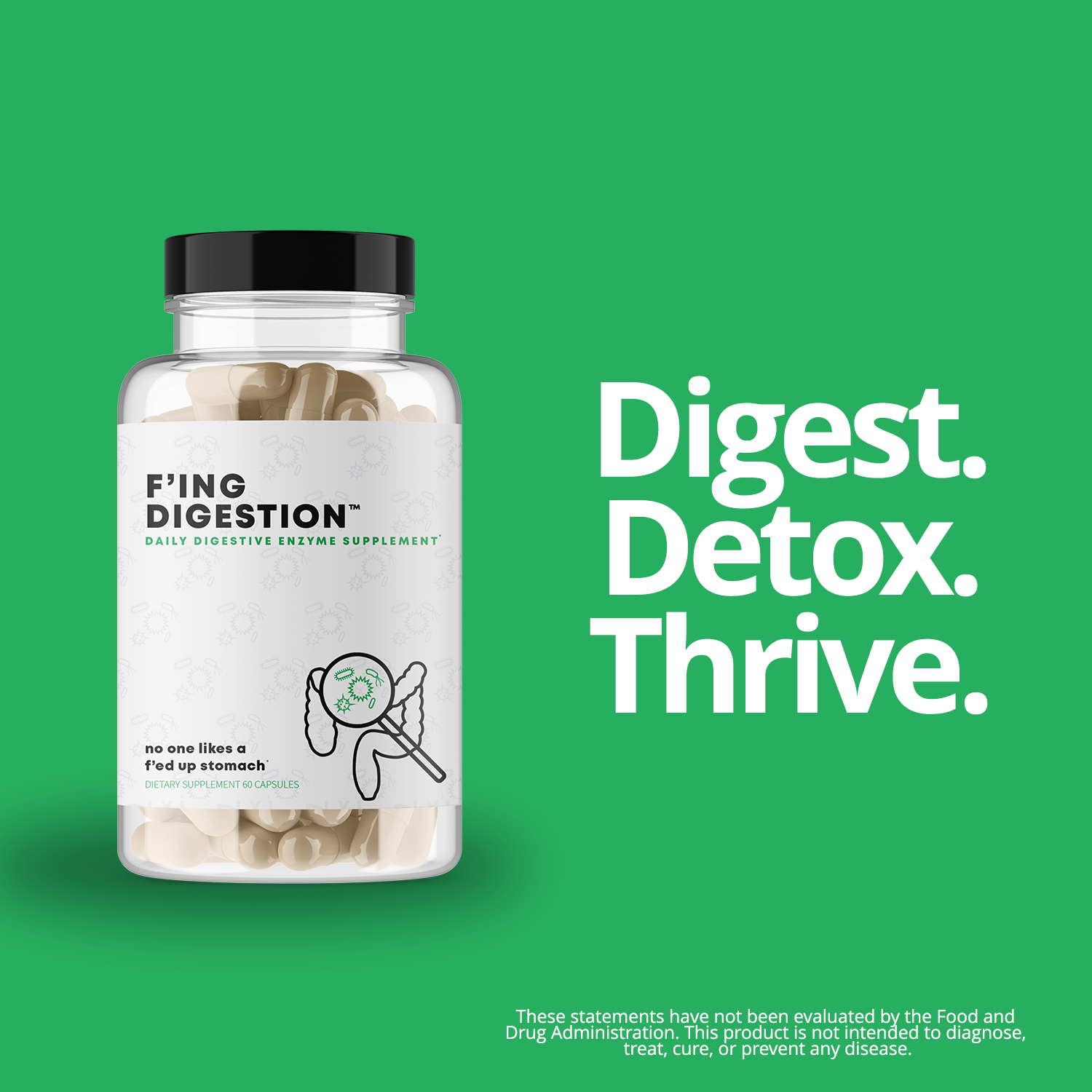 F'ing Digestion - Daily Digestive Enzyme + Probiotic Supplement - Concordia Style Boutique