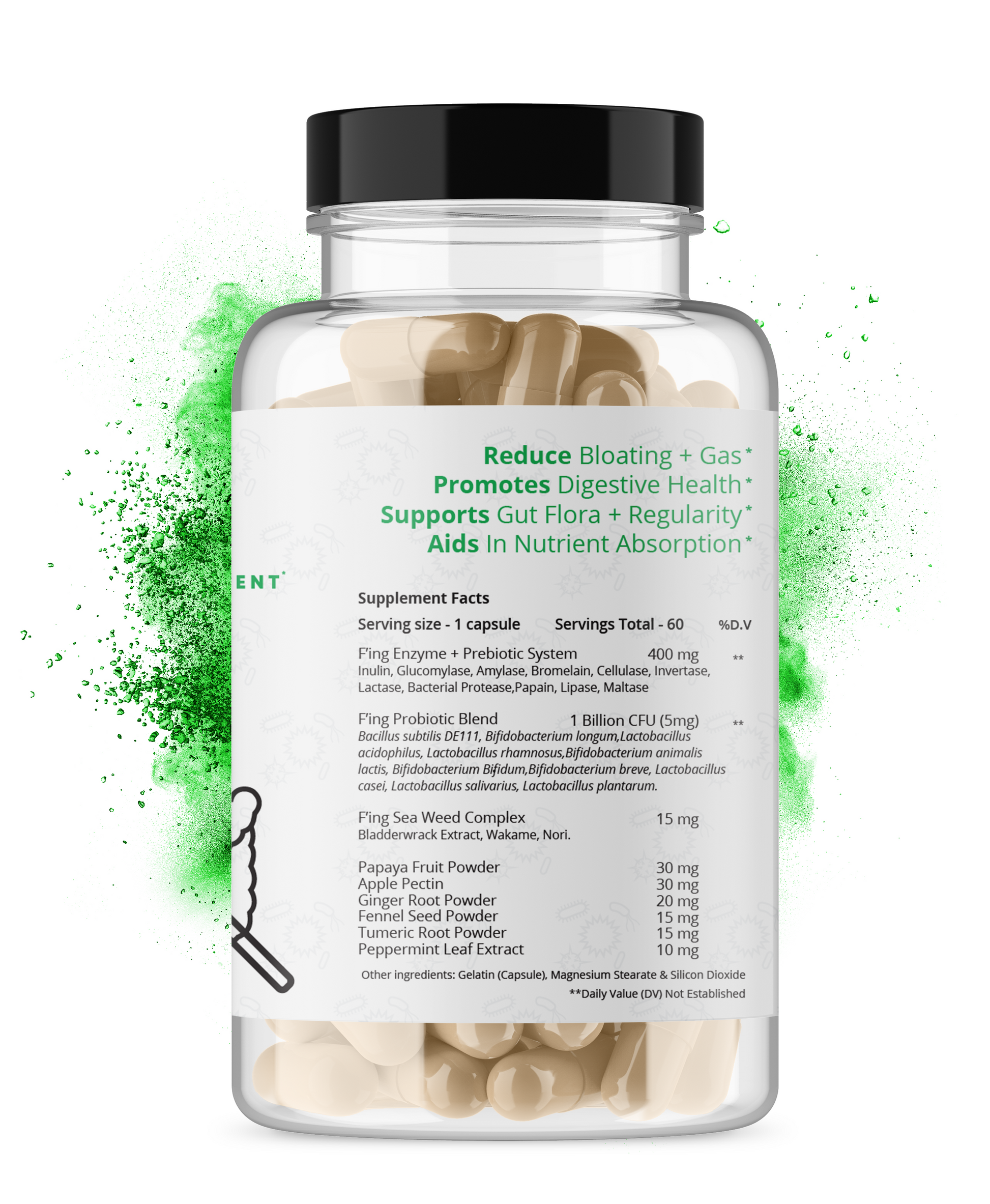 F'ing Digestion - Daily Digestive Enzyme + Probiotic Supplement - Concordia Style Boutique