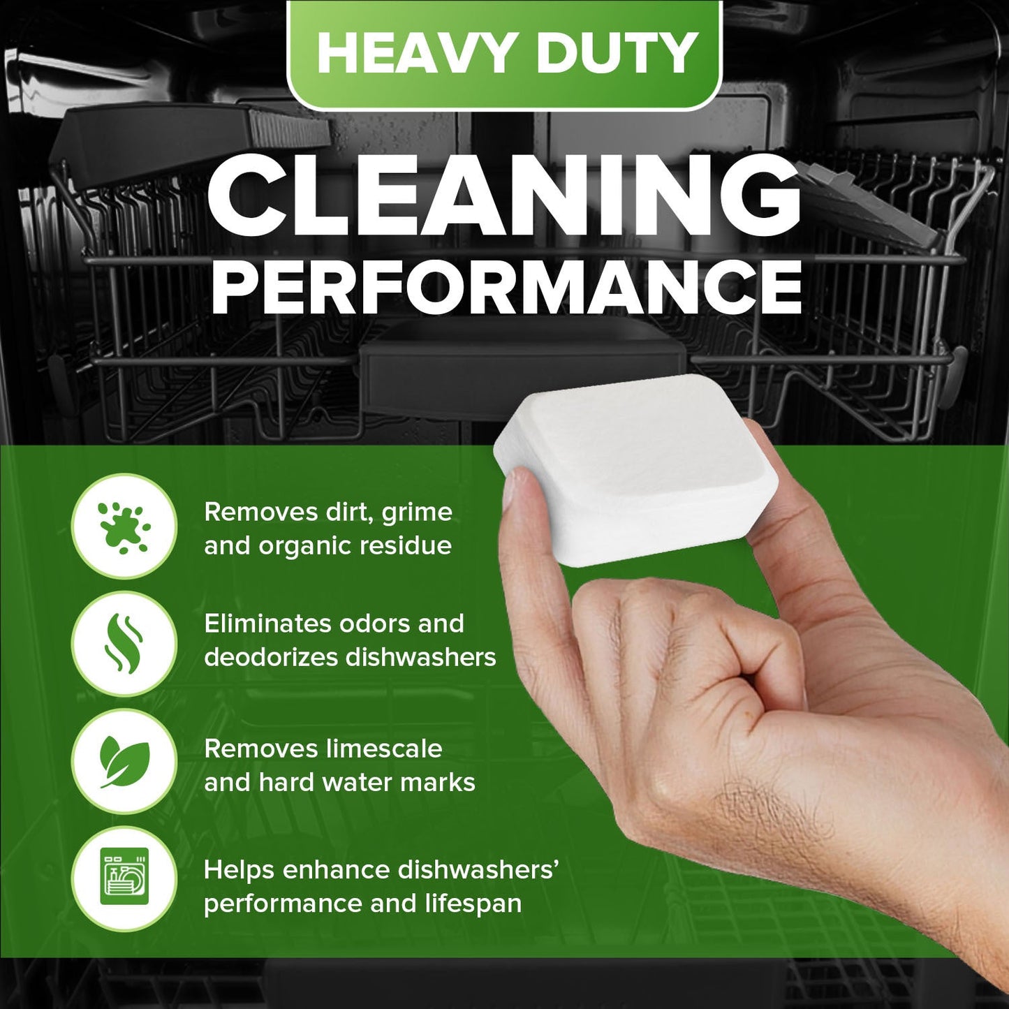 Dishwasher Cleaner and Deodorizer Tablets, Heavy Duty Deep Cleaning Descaler Removes Odor, Calcium, Limescale, Hard Water Marks - 1 Year Supply - Premium Dishwasher Cleaner from Renuv - Just $18.99! Shop now at Concordia Style Boutique