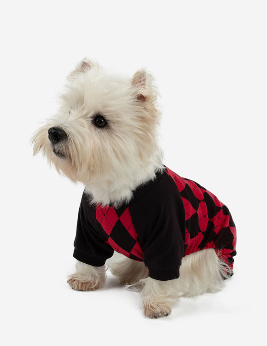 Dog Red & Black Argyle Pajamas - Concordia Style Boutique