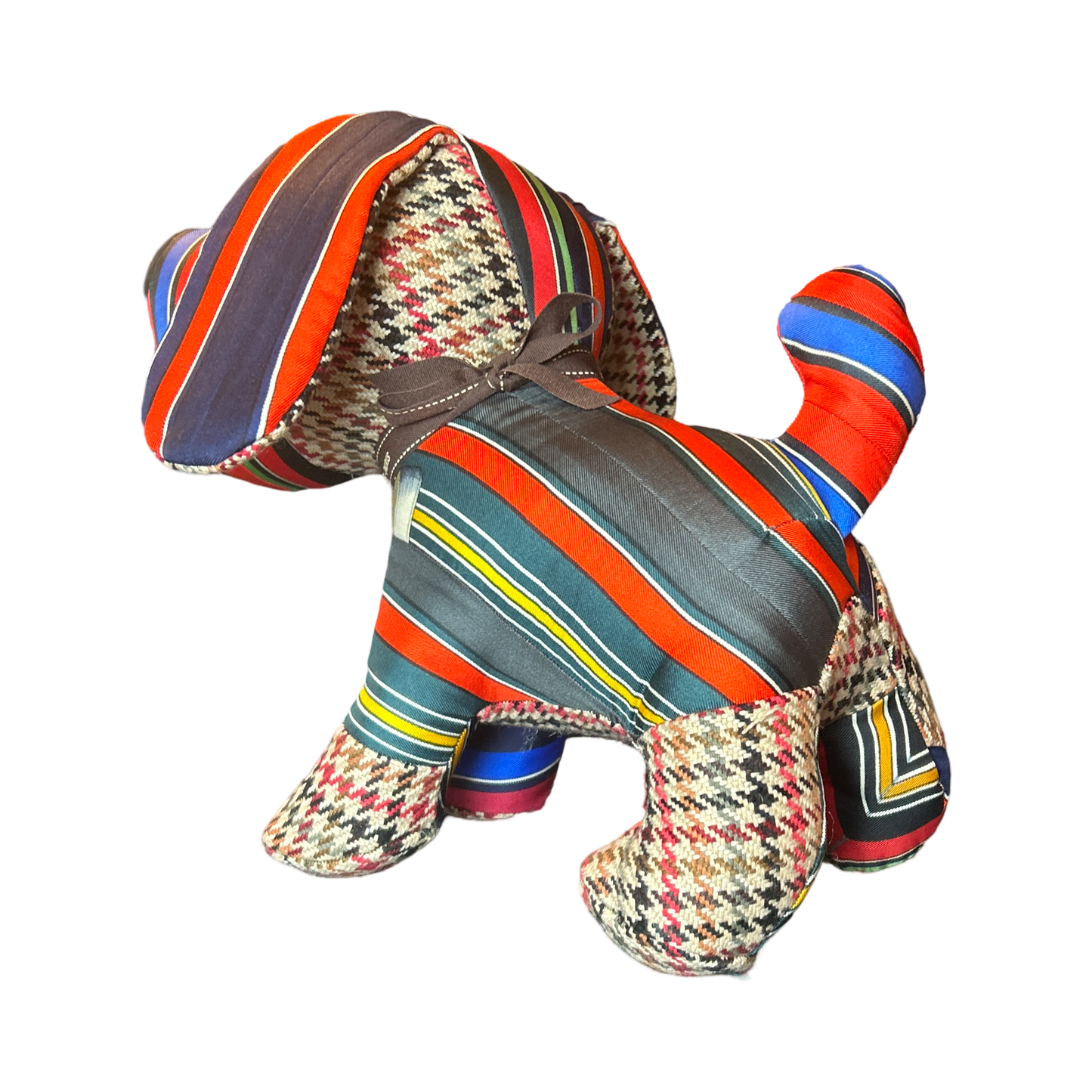 Couvertures et Tenues du Jour Vintage Silk Scarf Patchwork Puppy