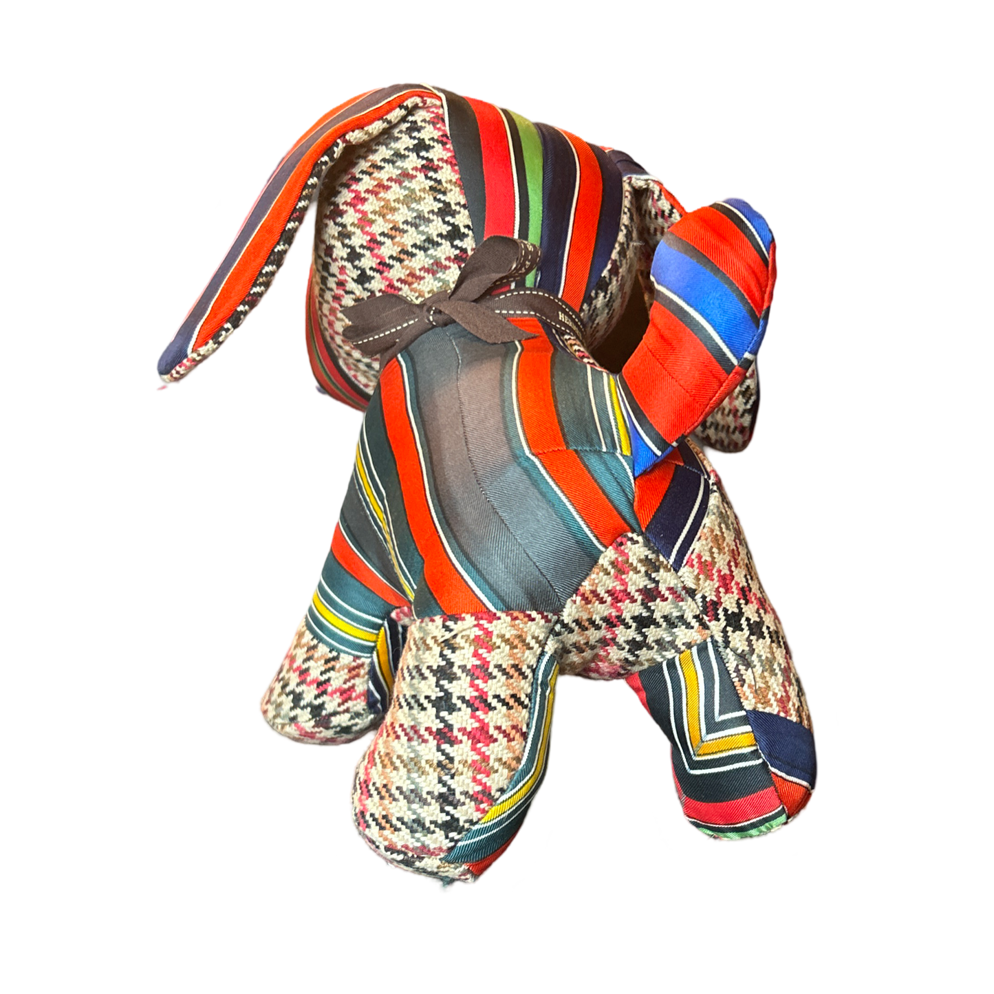 Couvertures et Tenues du Jour Vintage Silk Scarf Patchwork Puppy