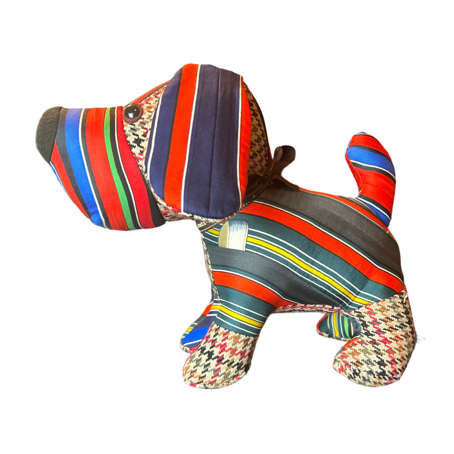 Couvertures et Tenues du Jour Vintage Silk Scarf Patchwork Puppy