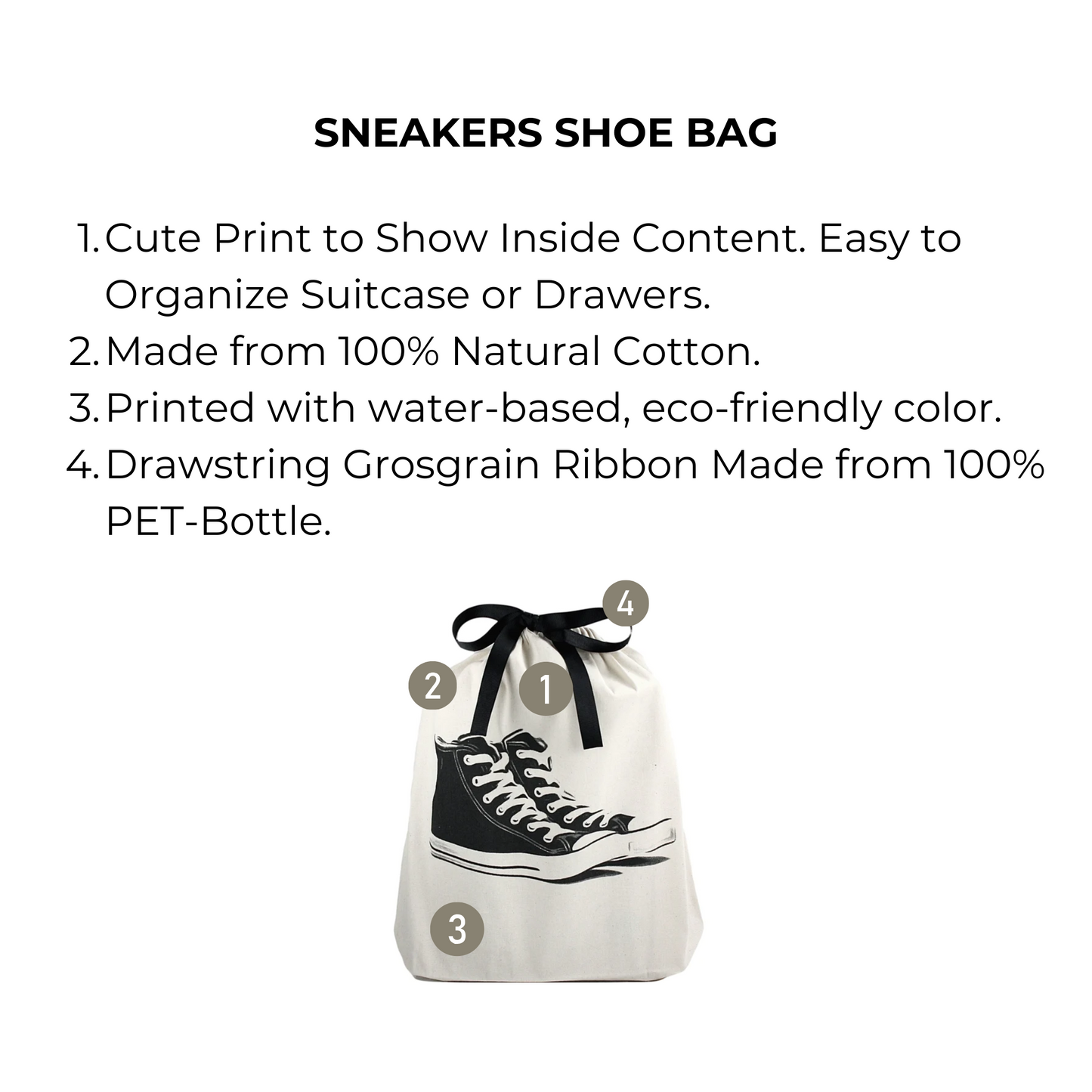 Sneakers Shoe Bag, Cream - Concordia Style Boutique
