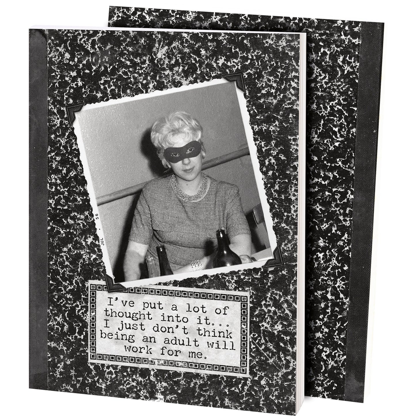 Don't Think Being An Adult Will Work For Me Double-Sided Journal | 160 Lined Pages Vintage Notebook - Concordia Style Boutique