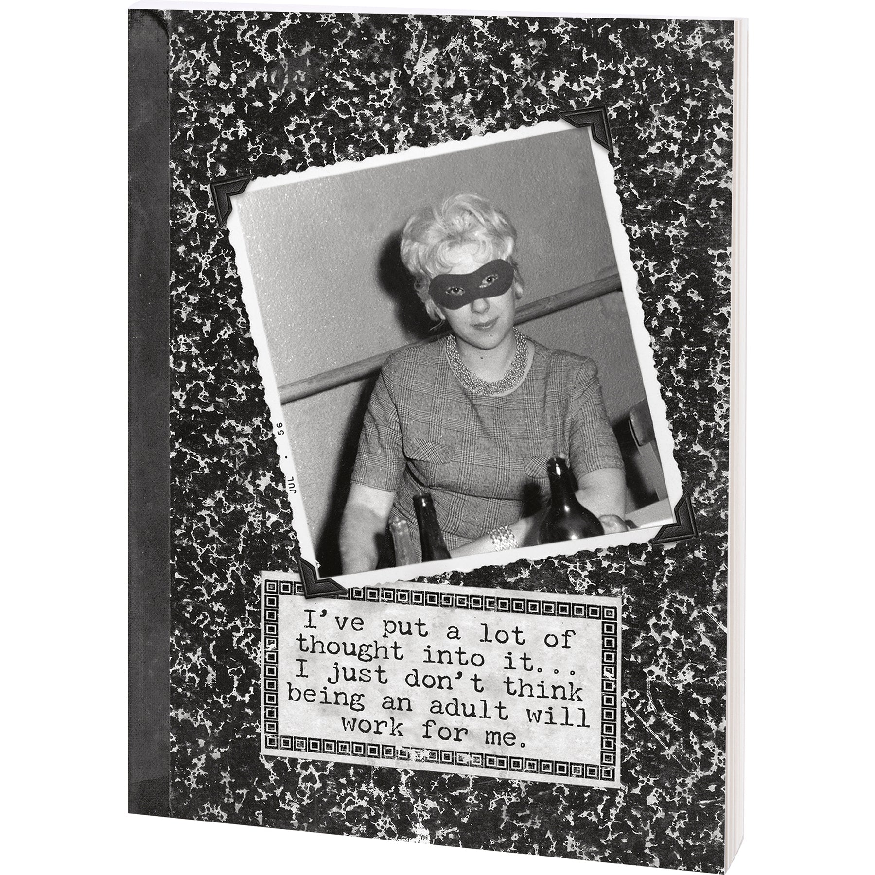 Don't Think Being An Adult Will Work For Me Double-Sided Journal | 160 Lined Pages Vintage Notebook - Concordia Style Boutique