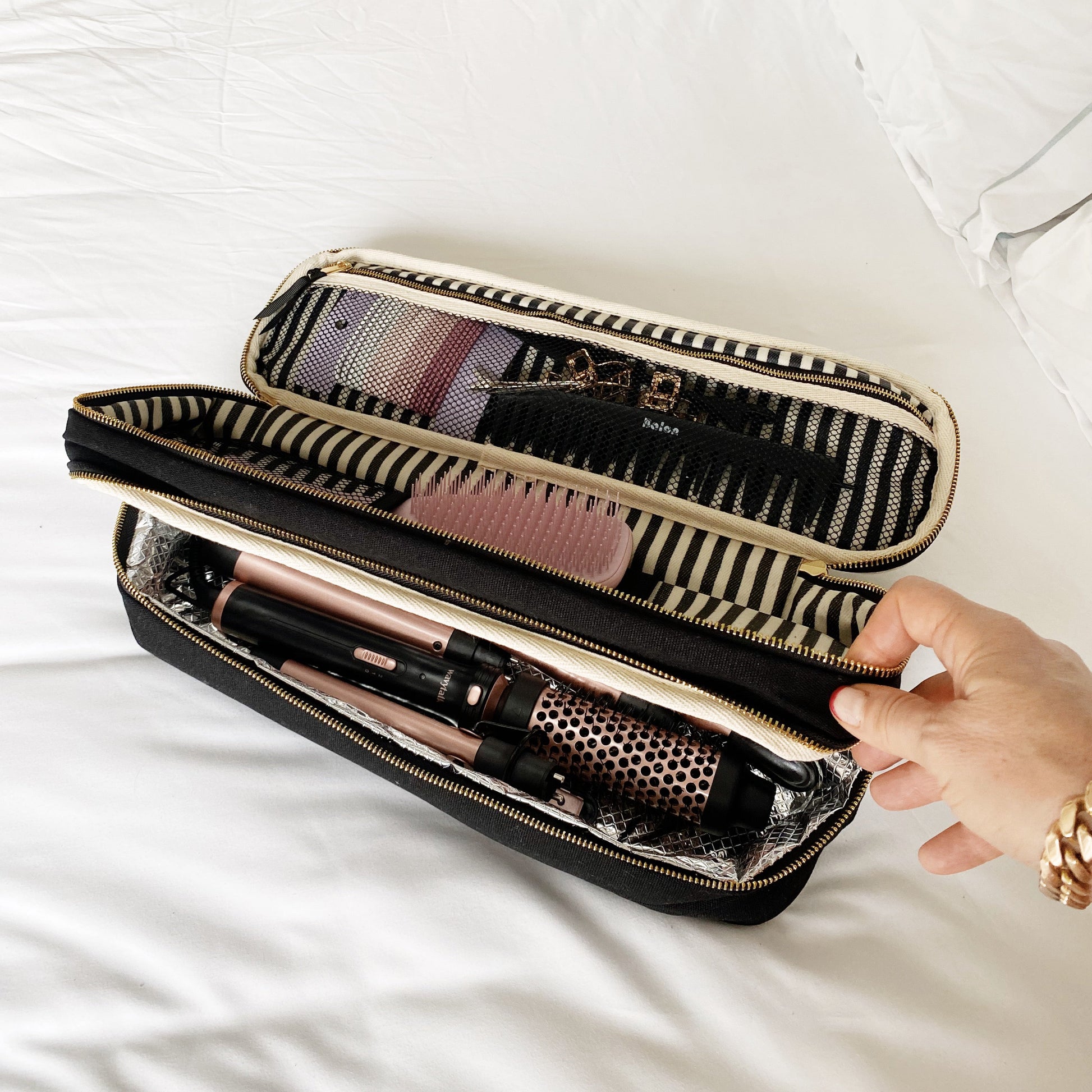 Double Hair Tools Travel Case, Black - Concordia Style Boutique