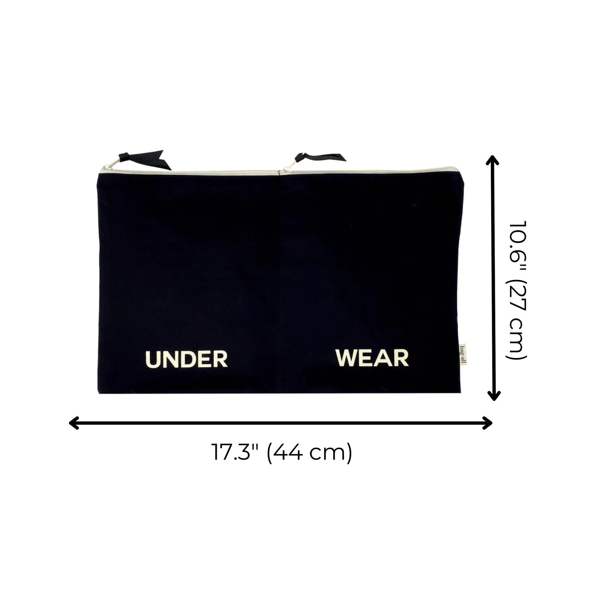 Double Lingerie Packing Pouch, Black - Concordia Style Boutique