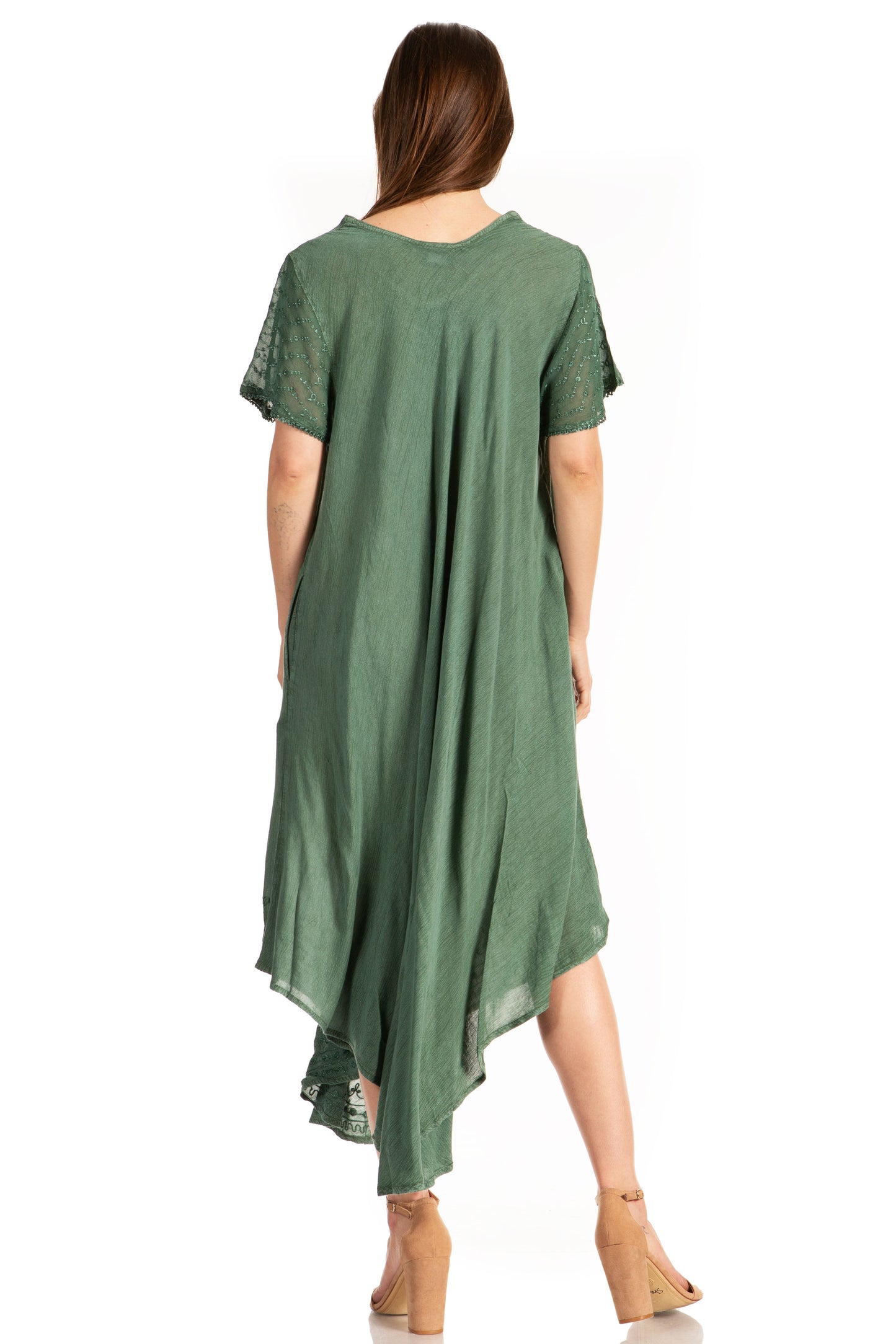 Sakkas Everyday Essentials Cap Sleeve Caftan Dress / Cover Up - Concordia Style Boutique