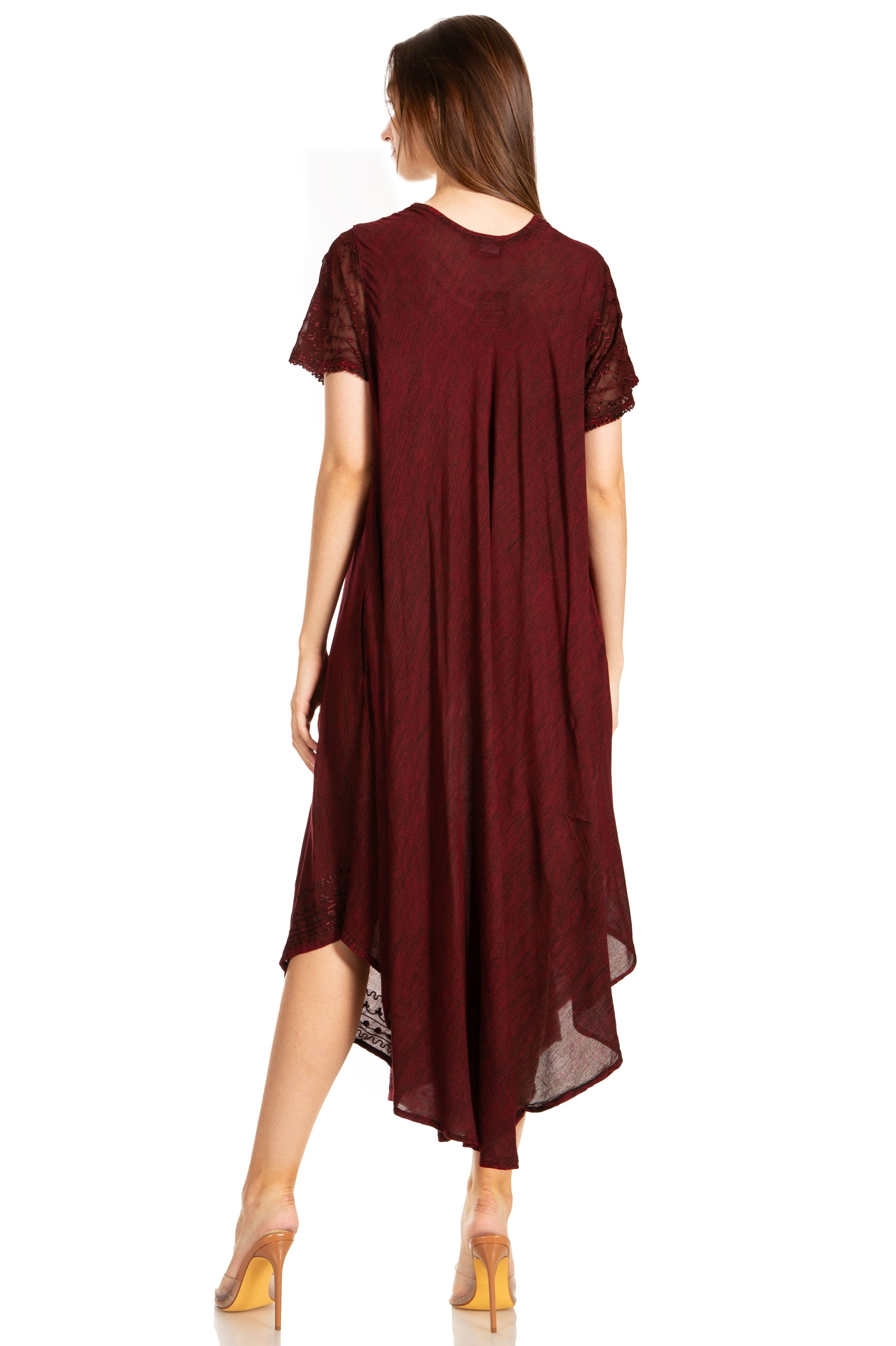 Sakkas Everyday Essentials Cap Sleeve Caftan Dress / Cover Up - Concordia Style Boutique