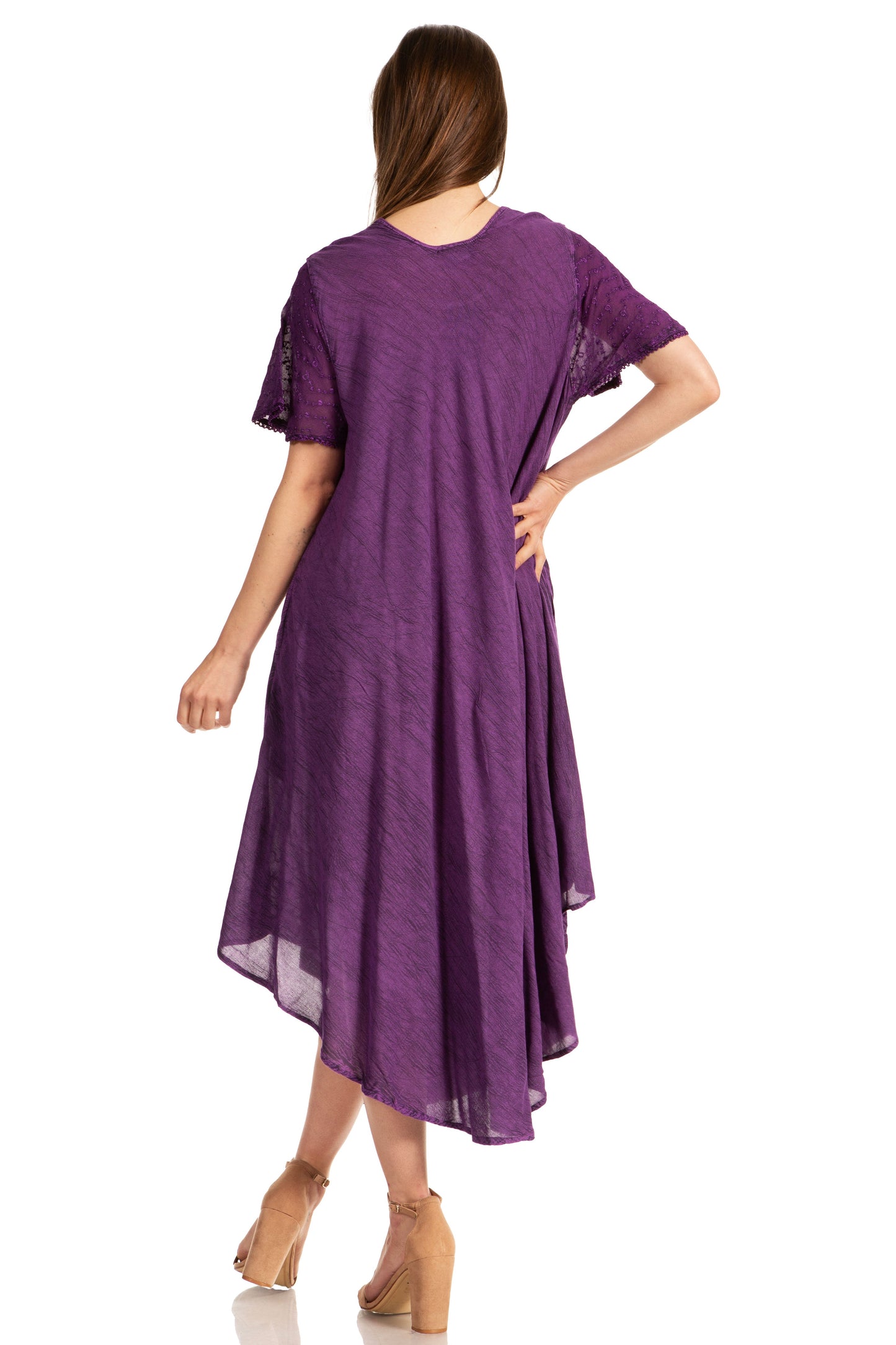 Sakkas Everyday Essentials Cap Sleeve Caftan Dress / Cover Up - Concordia Style Boutique