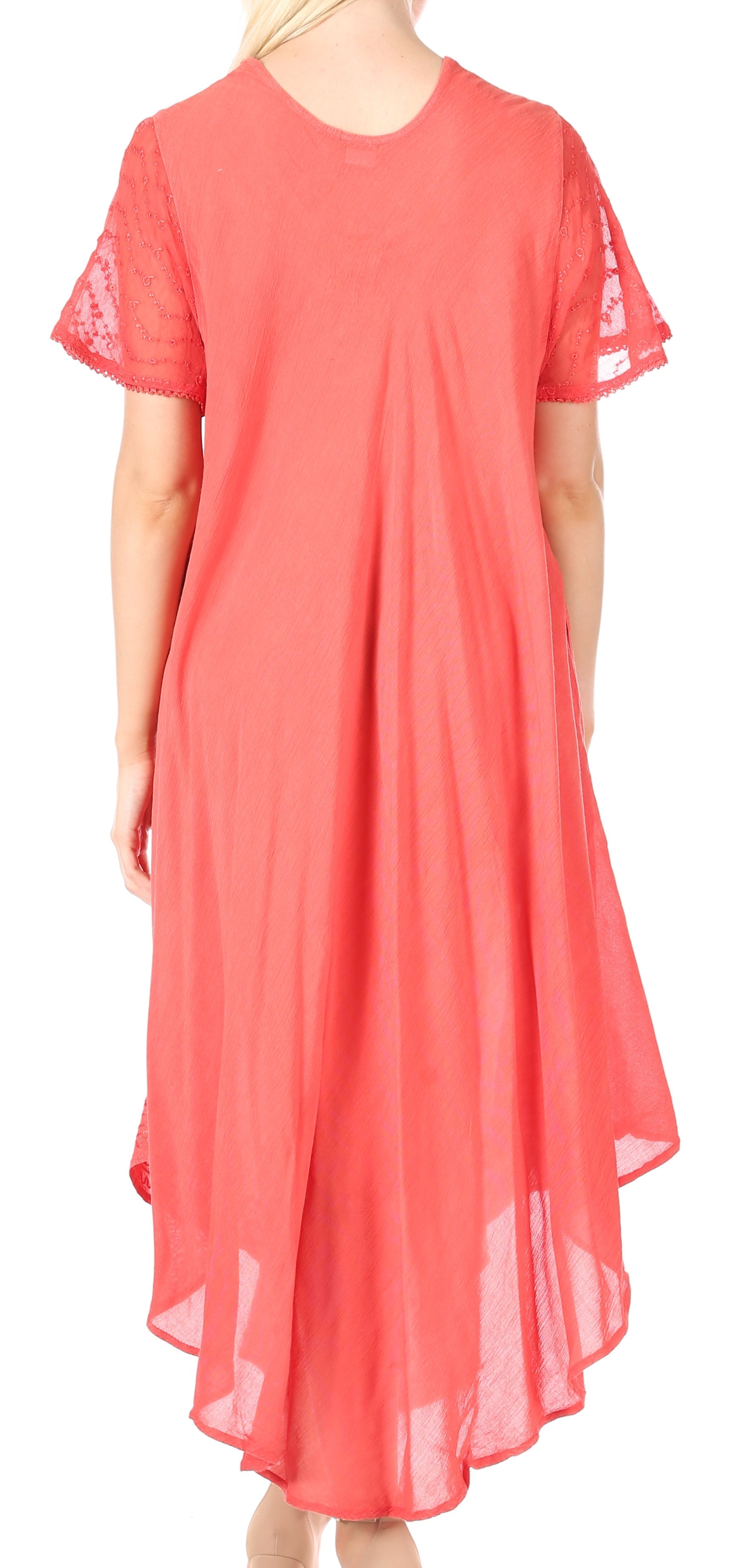 Sakkas Everyday Essentials Cap Sleeve Caftan Dress / Cover Up - Concordia Style Boutique