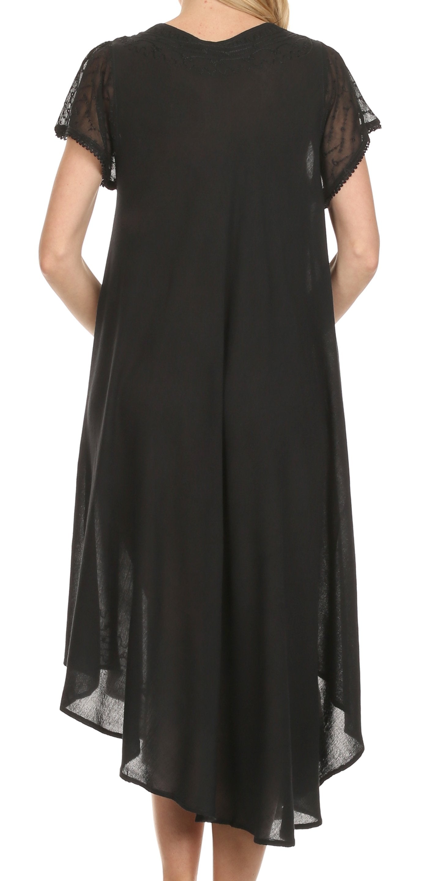 Sakkas Everyday Essentials Cap Sleeve Caftan Dress / Cover Up - Concordia Style Boutique