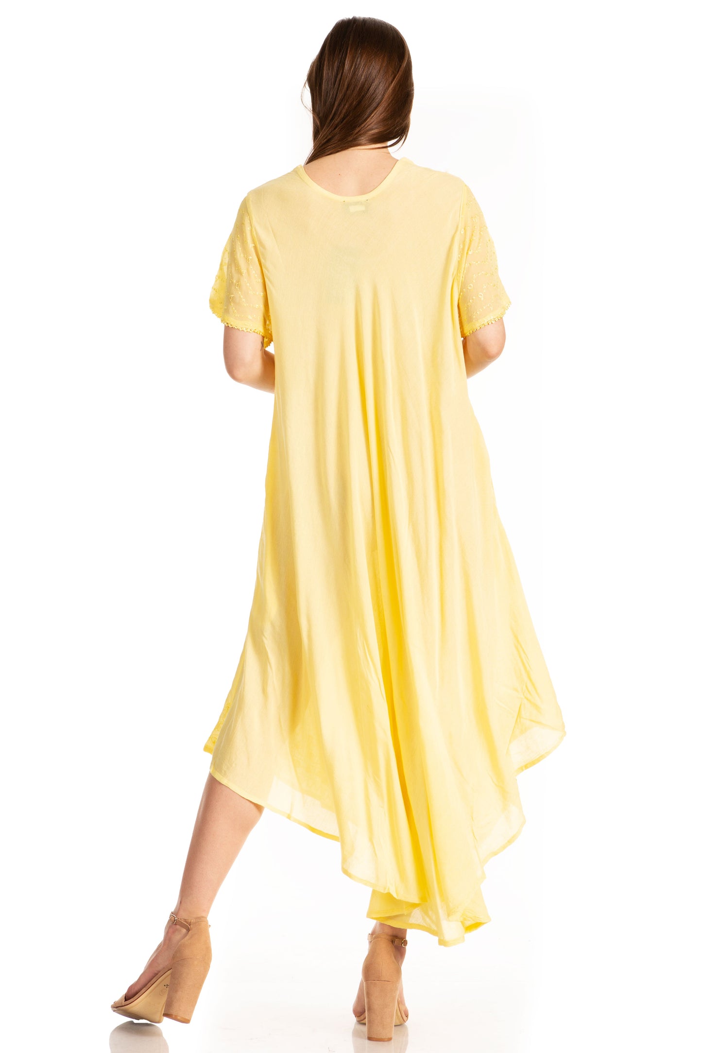 Sakkas Everyday Essentials Cap Sleeve Caftan Dress / Cover Up - Concordia Style Boutique