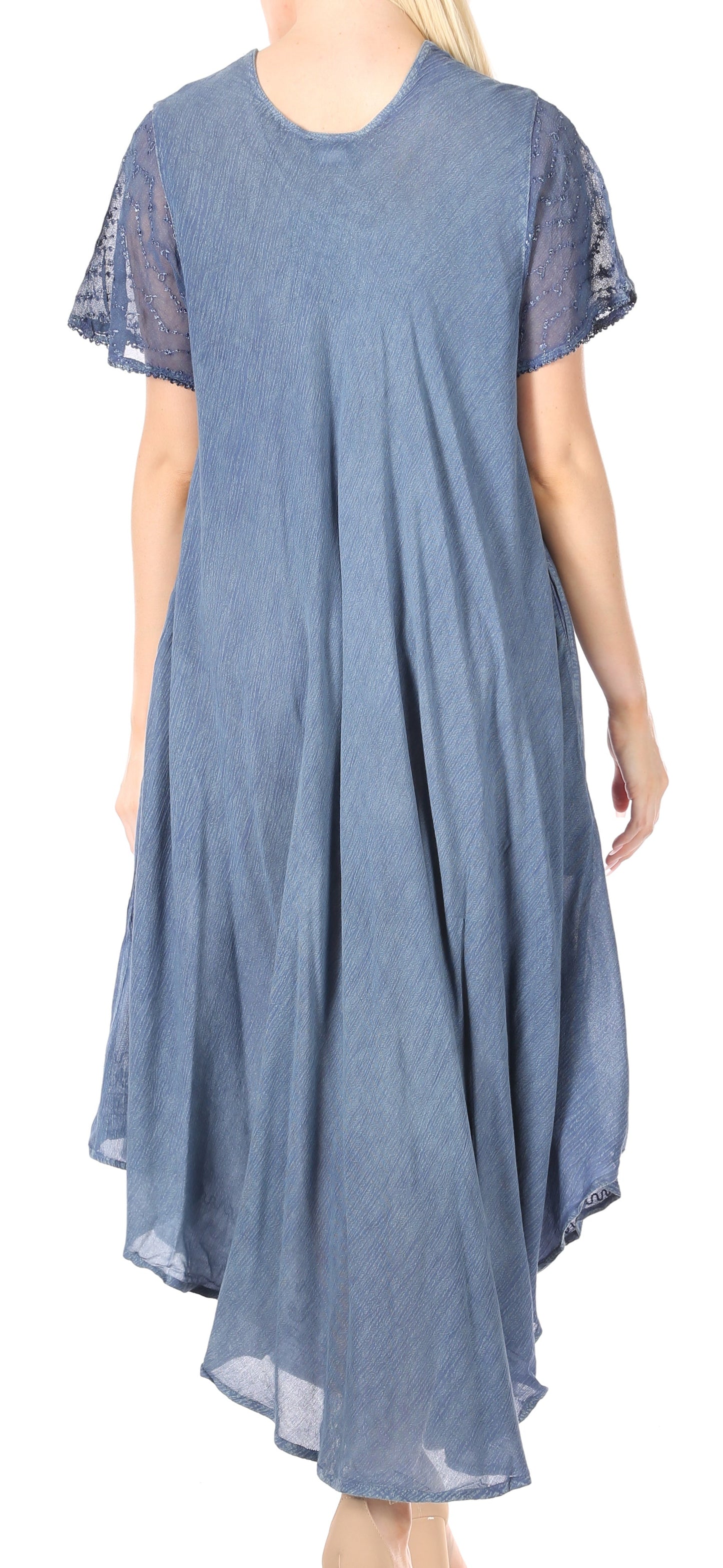 Sakkas Everyday Essentials Cap Sleeve Caftan Dress / Cover Up - Concordia Style Boutique