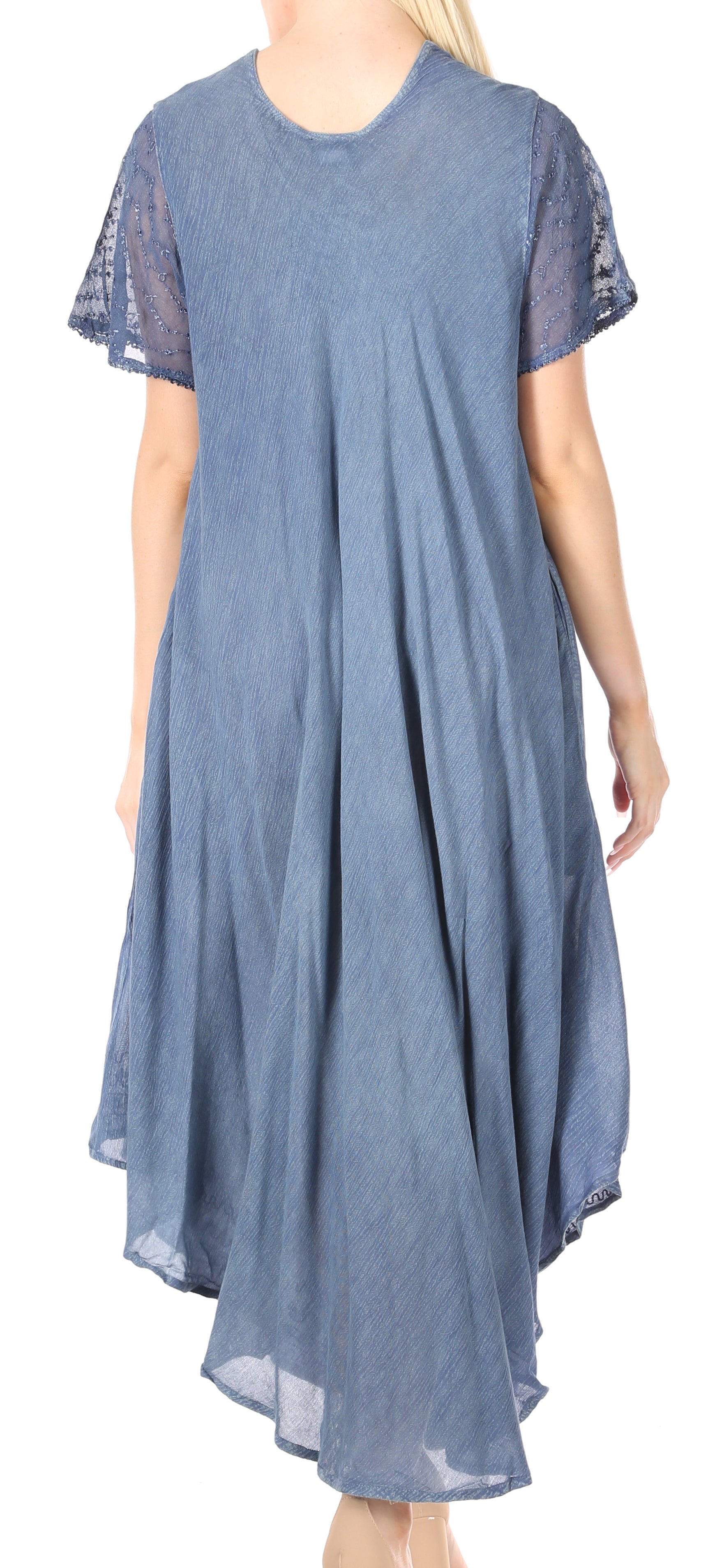 Sakkas Everyday Essentials Cap Sleeve Caftan Dress / Cover Up - Concordia Style Boutique