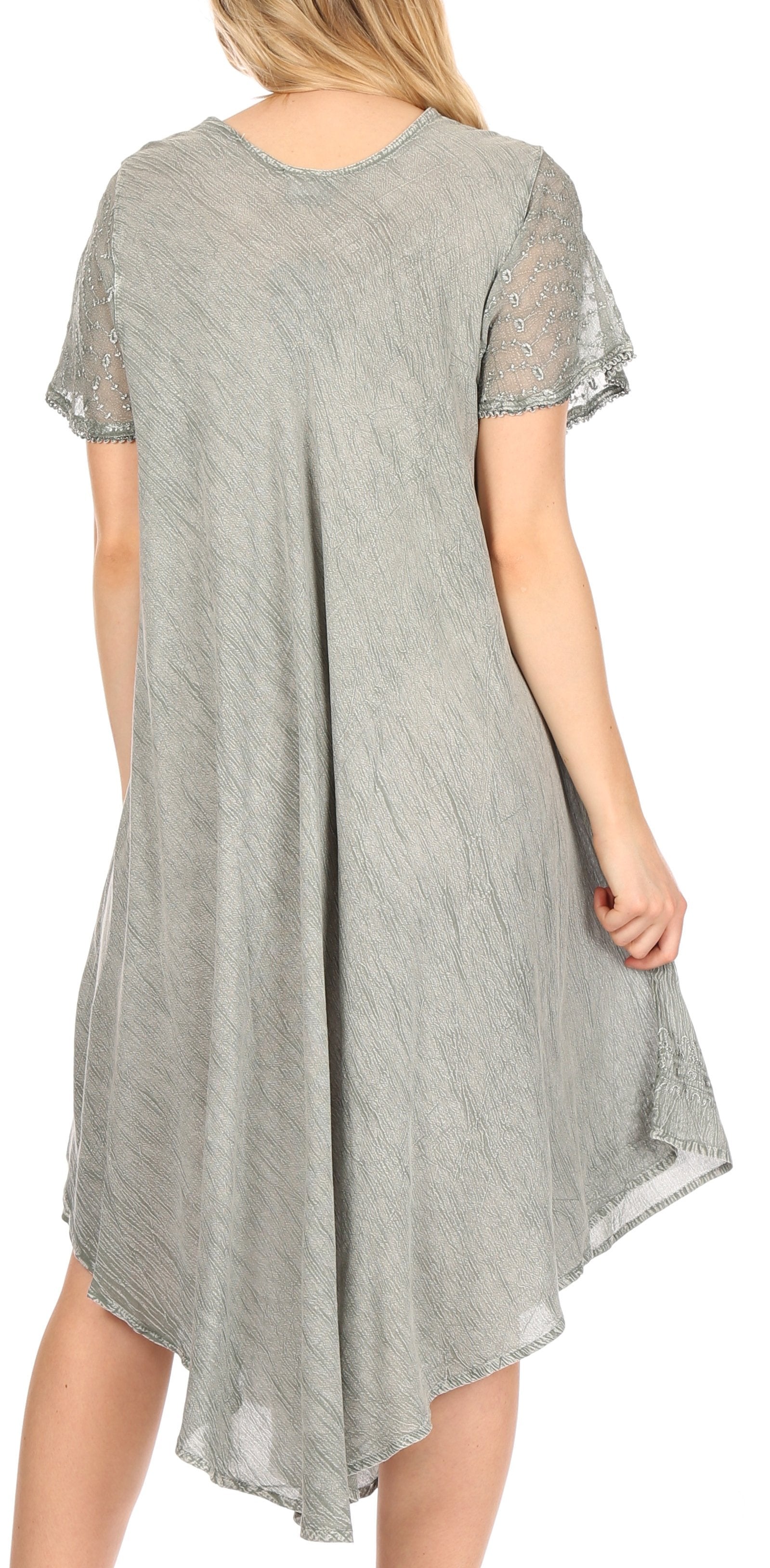 Sakkas Everyday Essentials Cap Sleeve Caftan Dress / Cover Up - Concordia Style Boutique