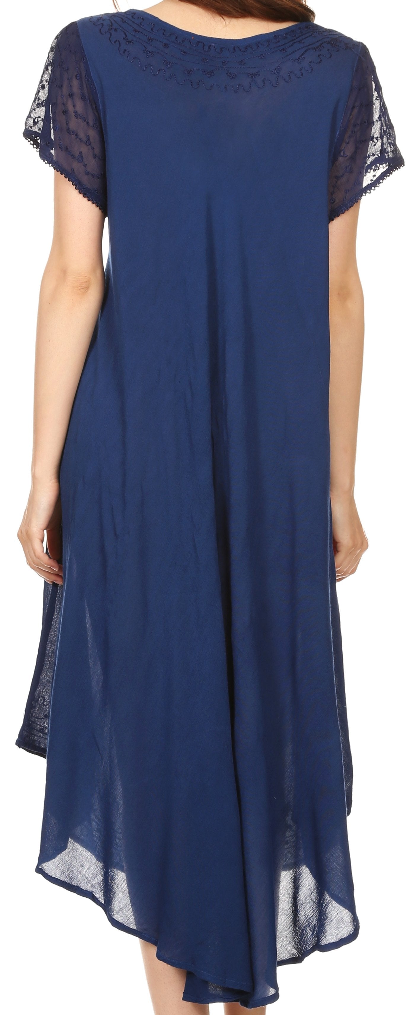 Sakkas Everyday Essentials Cap Sleeve Caftan Dress / Cover Up - Concordia Style Boutique