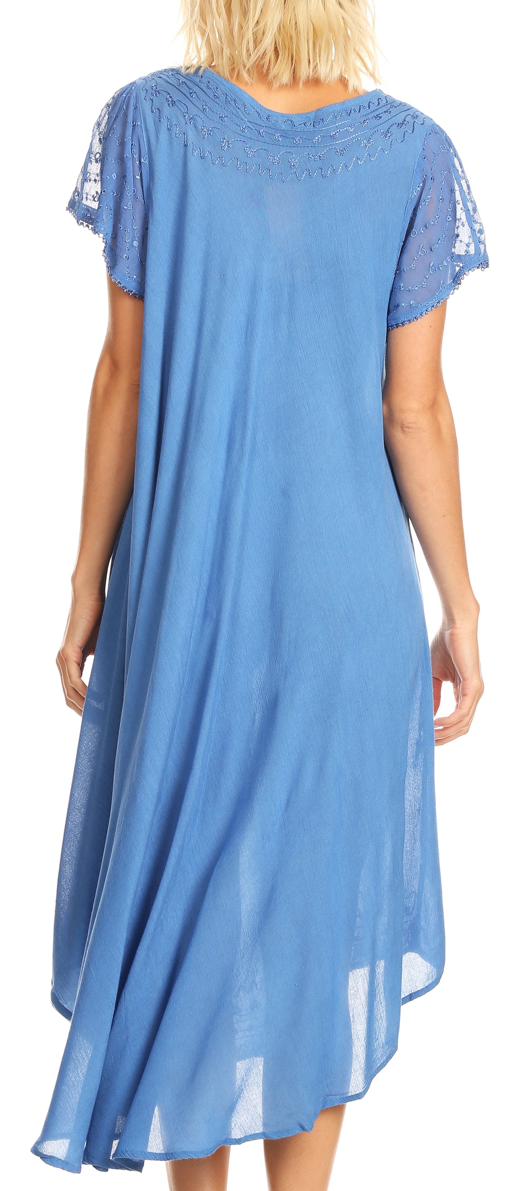 Sakkas Everyday Essentials Cap Sleeve Caftan Dress / Cover Up - Concordia Style Boutique