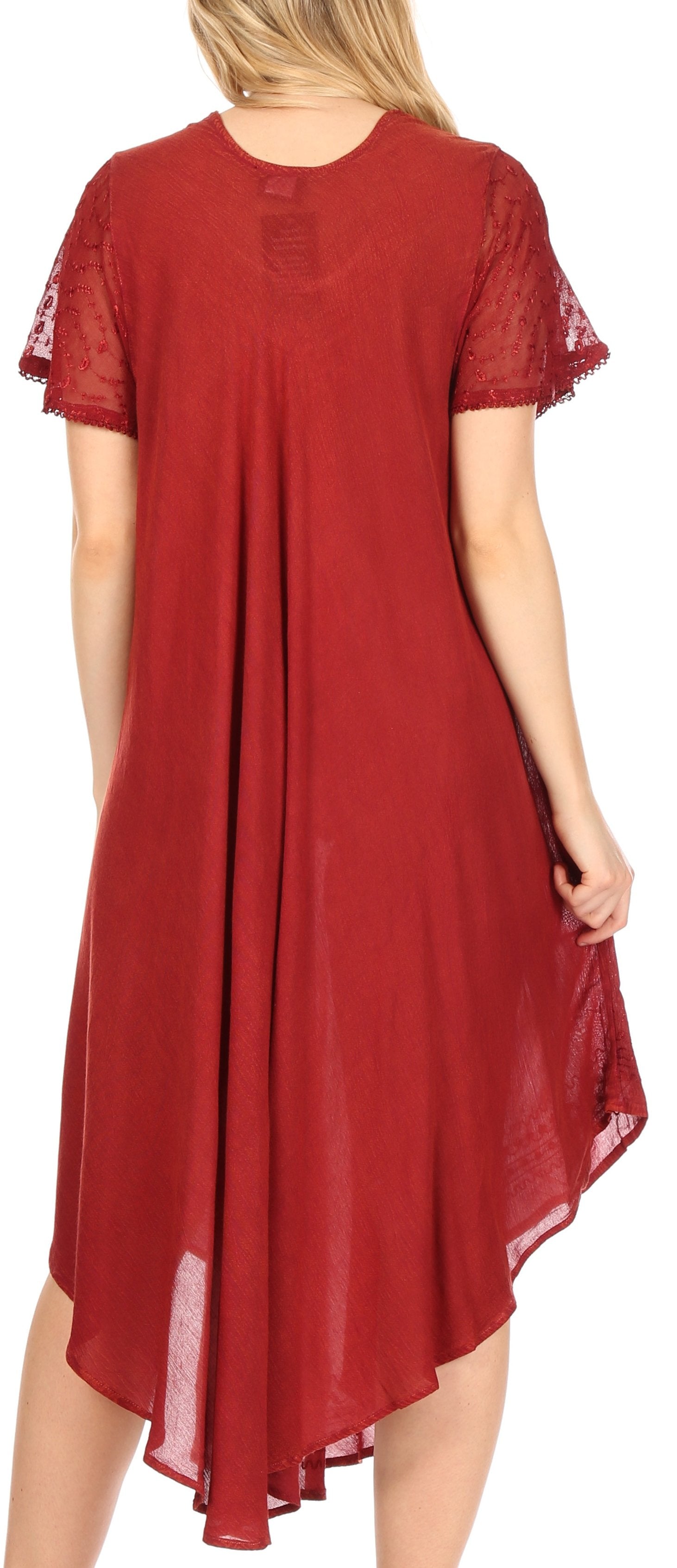 Sakkas Everyday Essentials Cap Sleeve Caftan Dress / Cover Up - Concordia Style Boutique