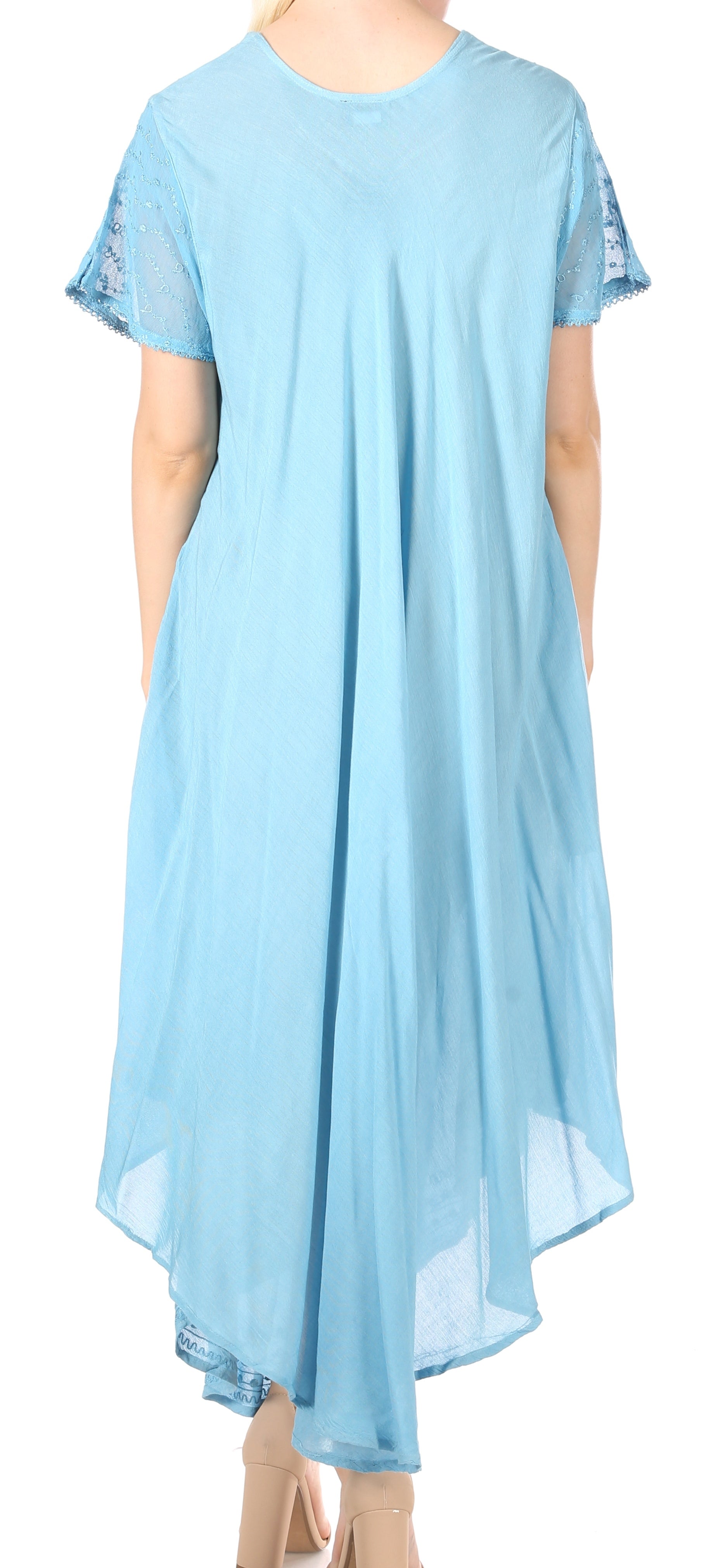 Sakkas Everyday Essentials Cap Sleeve Caftan Dress / Cover Up - Concordia Style Boutique