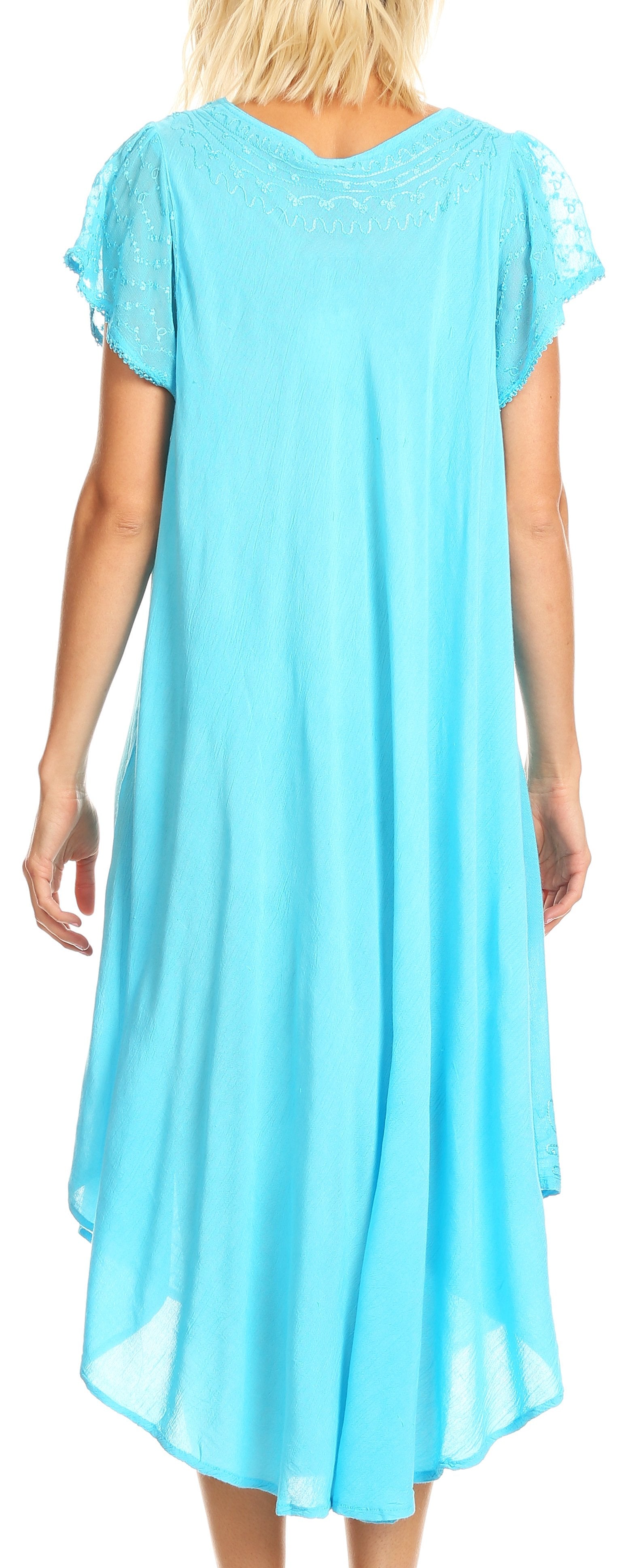 Sakkas Everyday Essentials Cap Sleeve Caftan Dress / Cover Up - Concordia Style Boutique