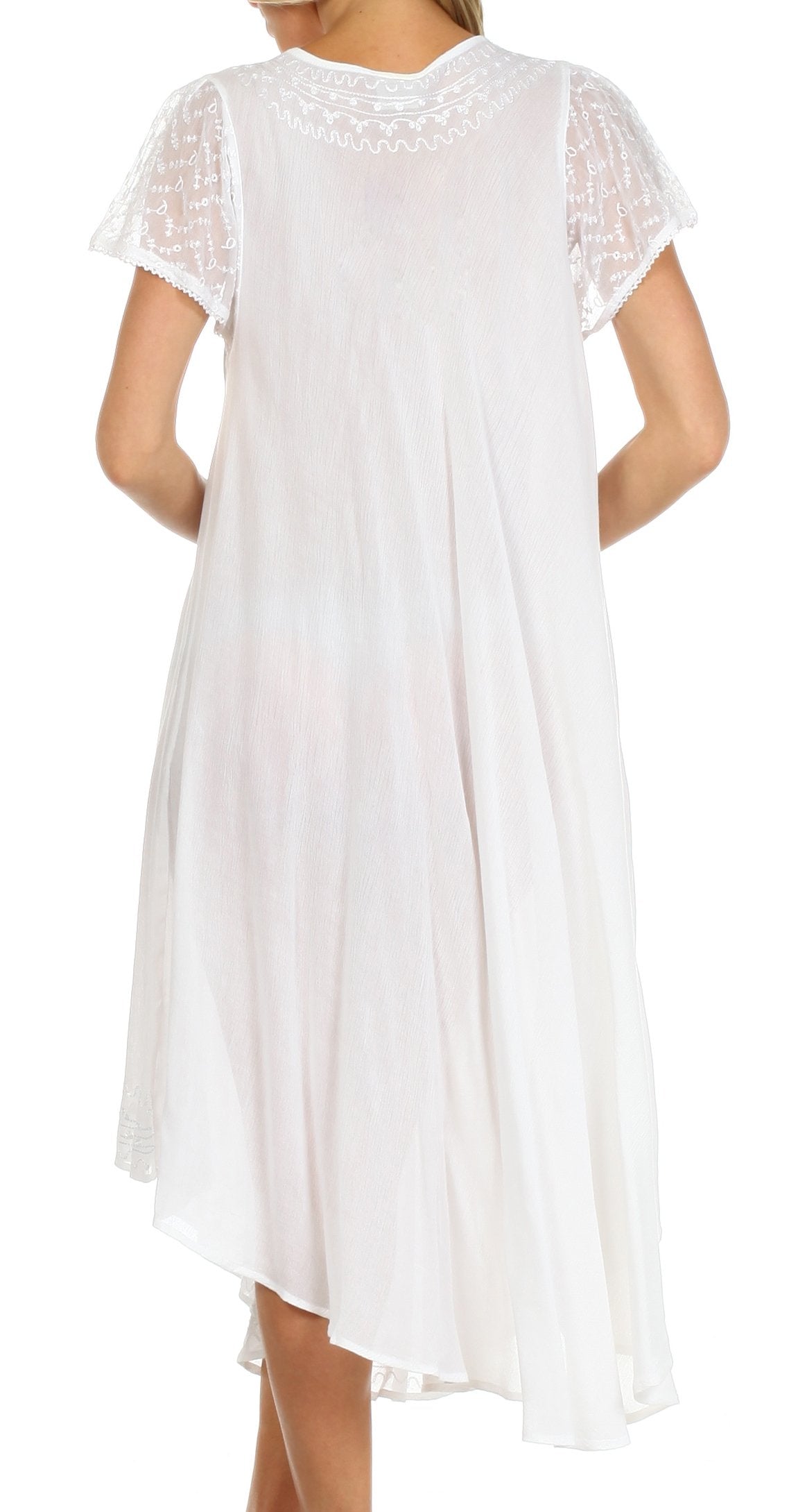 Sakkas Everyday Essentials Cap Sleeve Caftan Dress / Cover Up - Concordia Style Boutique