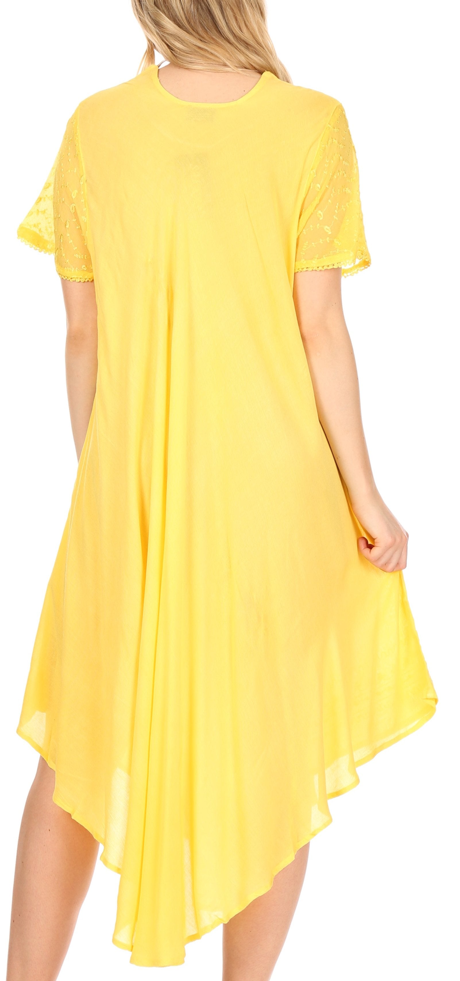 Sakkas Everyday Essentials Cap Sleeve Caftan Dress / Cover Up - Concordia Style Boutique