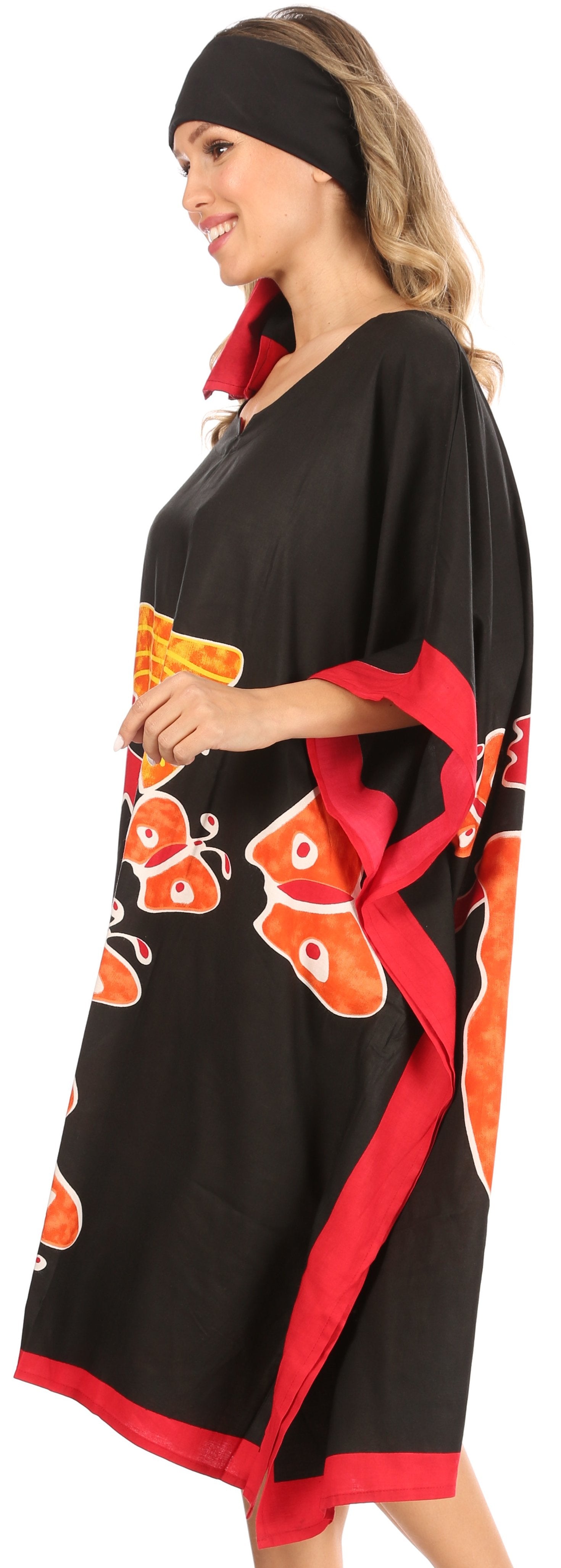 Sakkas Trina Women's Casual Loose Beach Poncho Caftan Dress Cover-up Many Print - Concordia Style Boutique